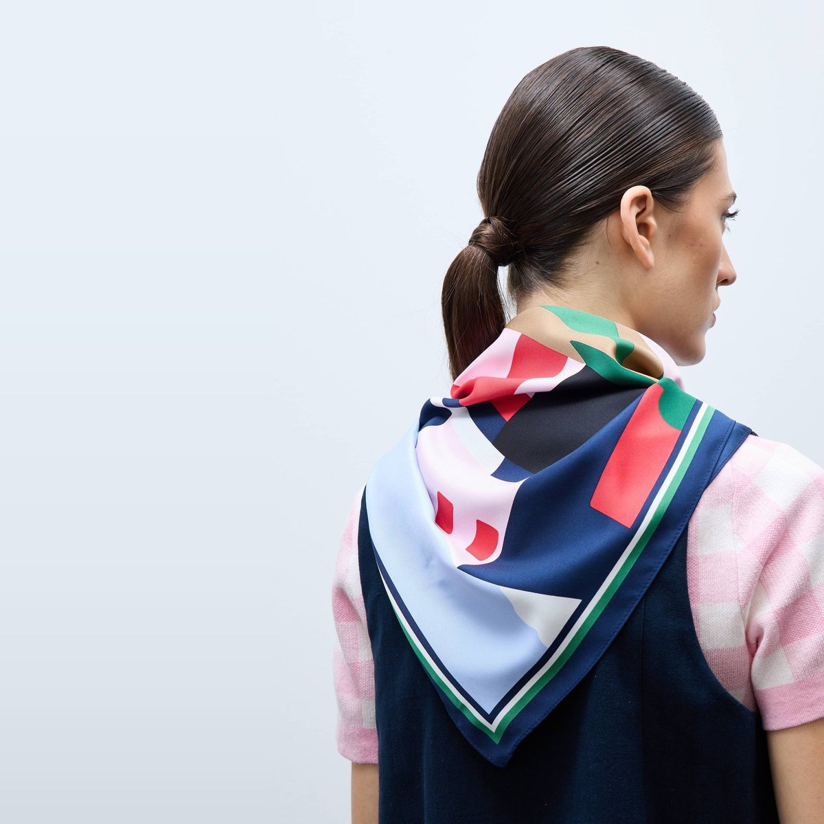 Foulard imprimé, matière recyclée bouquet, MONOPRIX