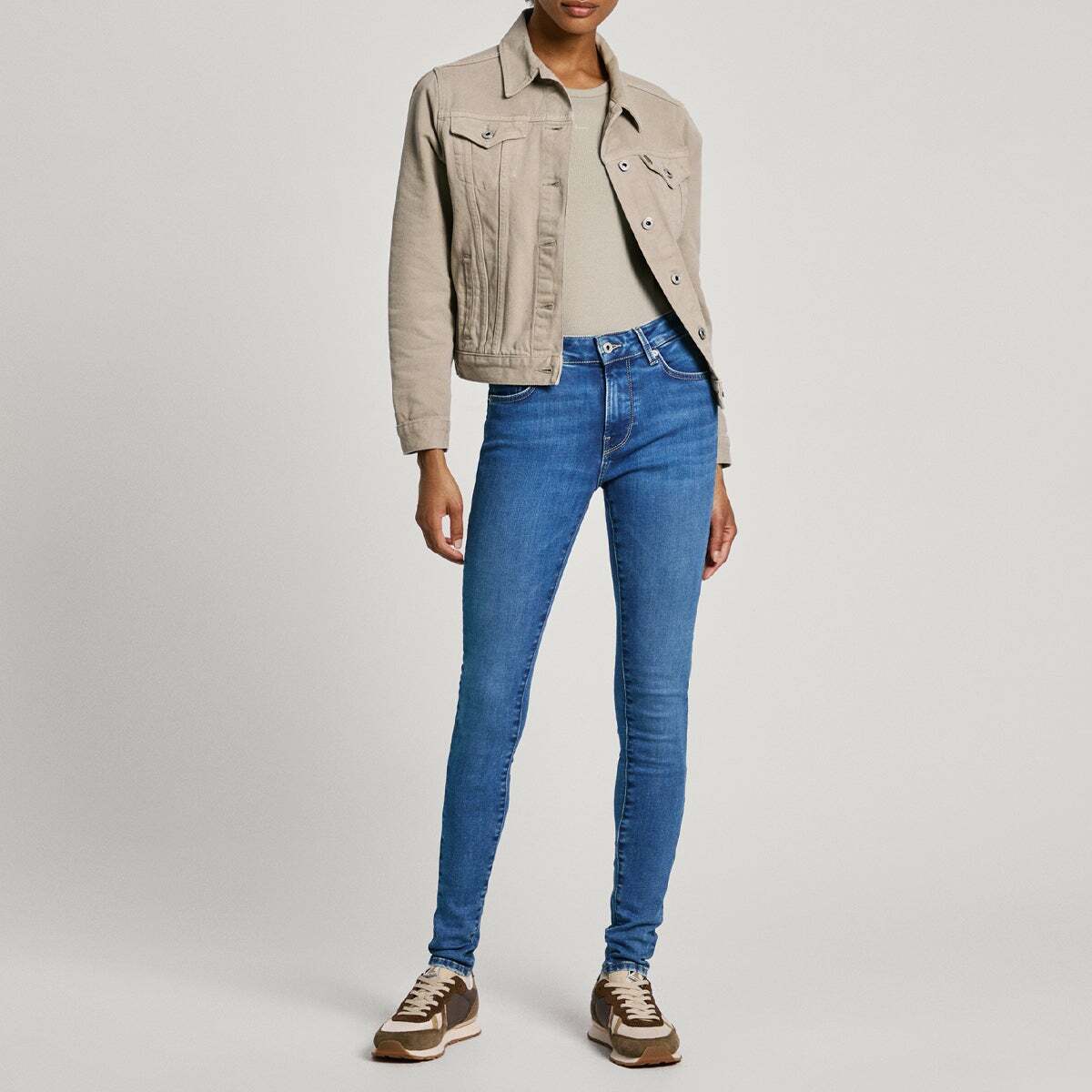 Jean Coupe Skinny, Taille Moyenne - Regent medium blue wiser wash, PEPE JEANS