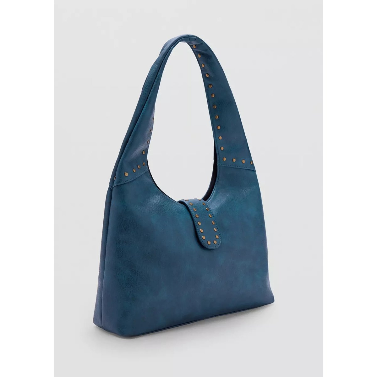 Sac porté épaule clouté bleu, MANGO TEEN