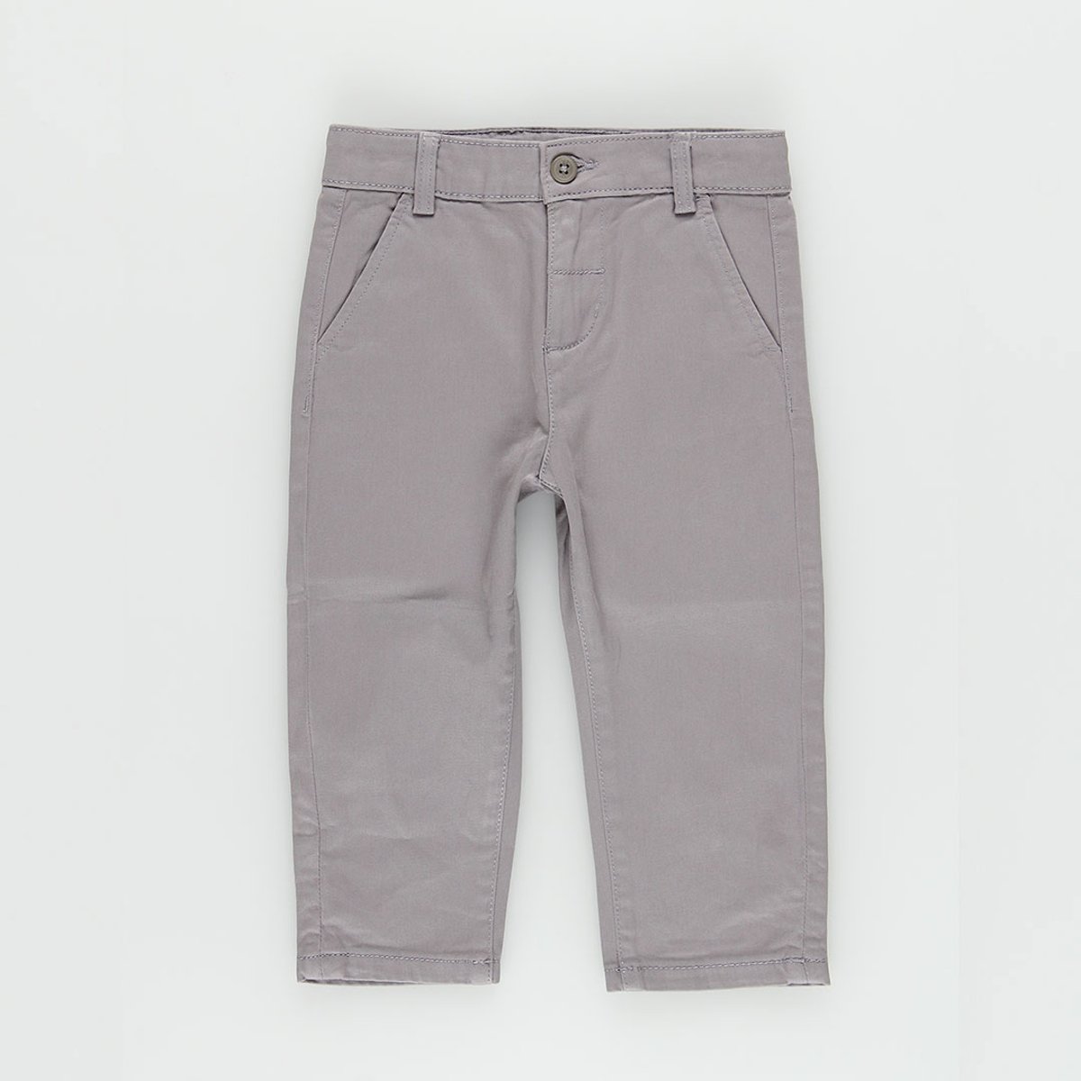 Pantalon garçon satiné élastique gris, BOBOLI