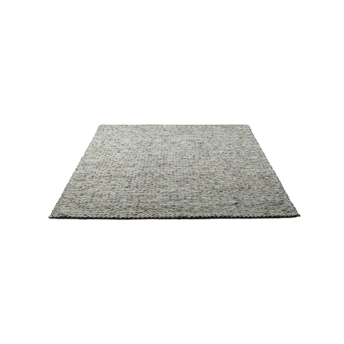 Tapis salon Arlberg, fait main, laine feutrée naturel beige, THEKO
