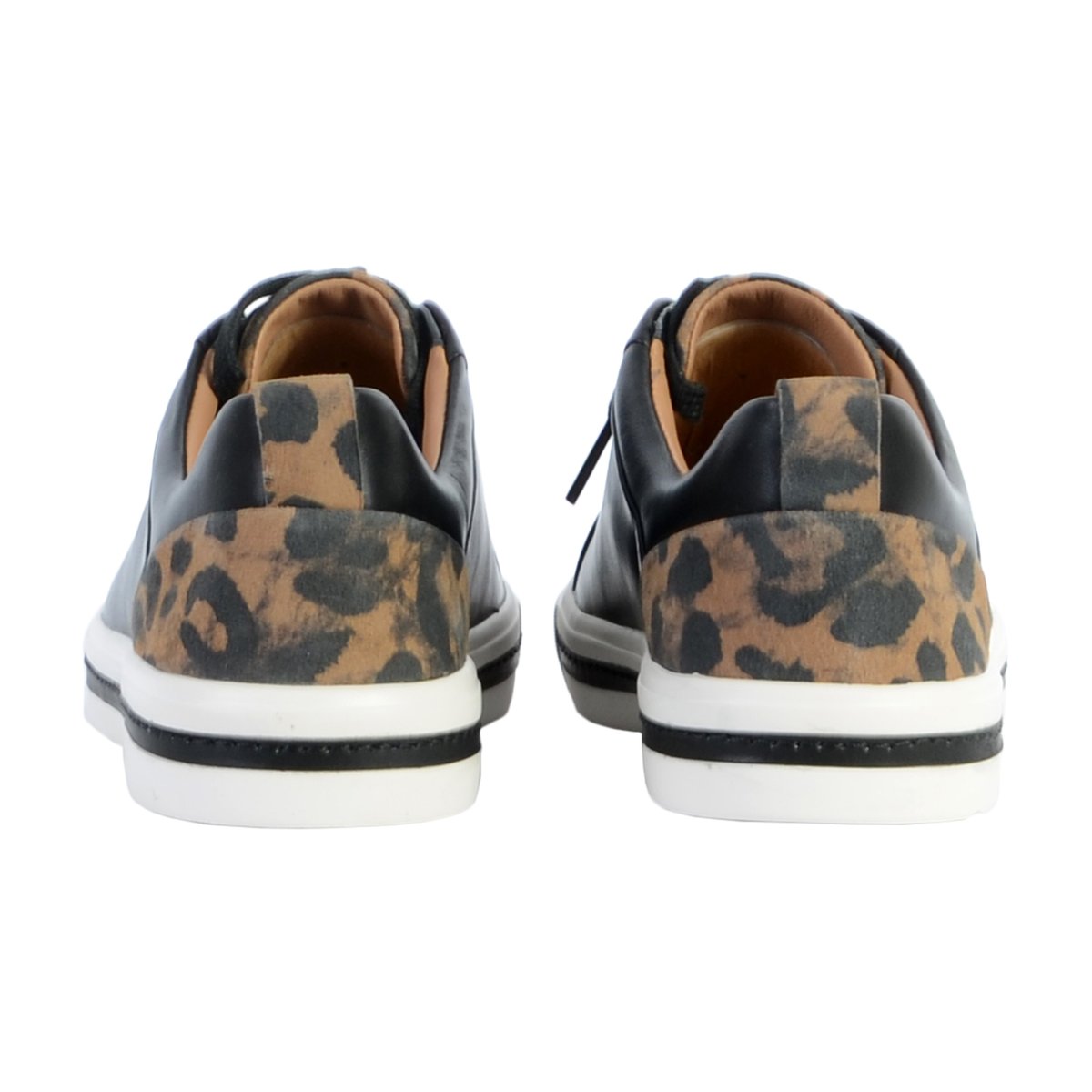 Baskets En Cuir Un Maui Lace noir combi, CLARKS