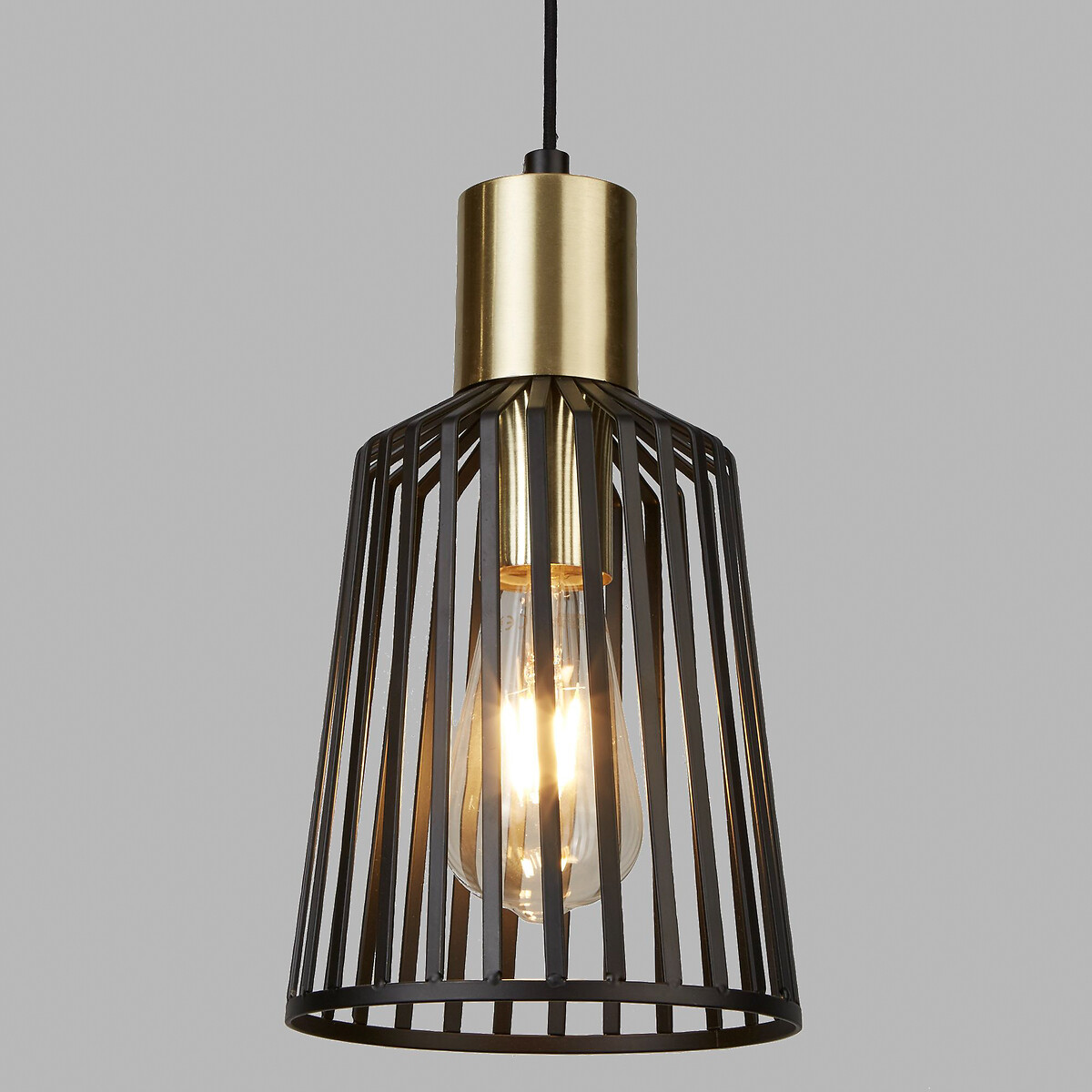 Fargo Small Caged Pendant Light black, SO'HOME