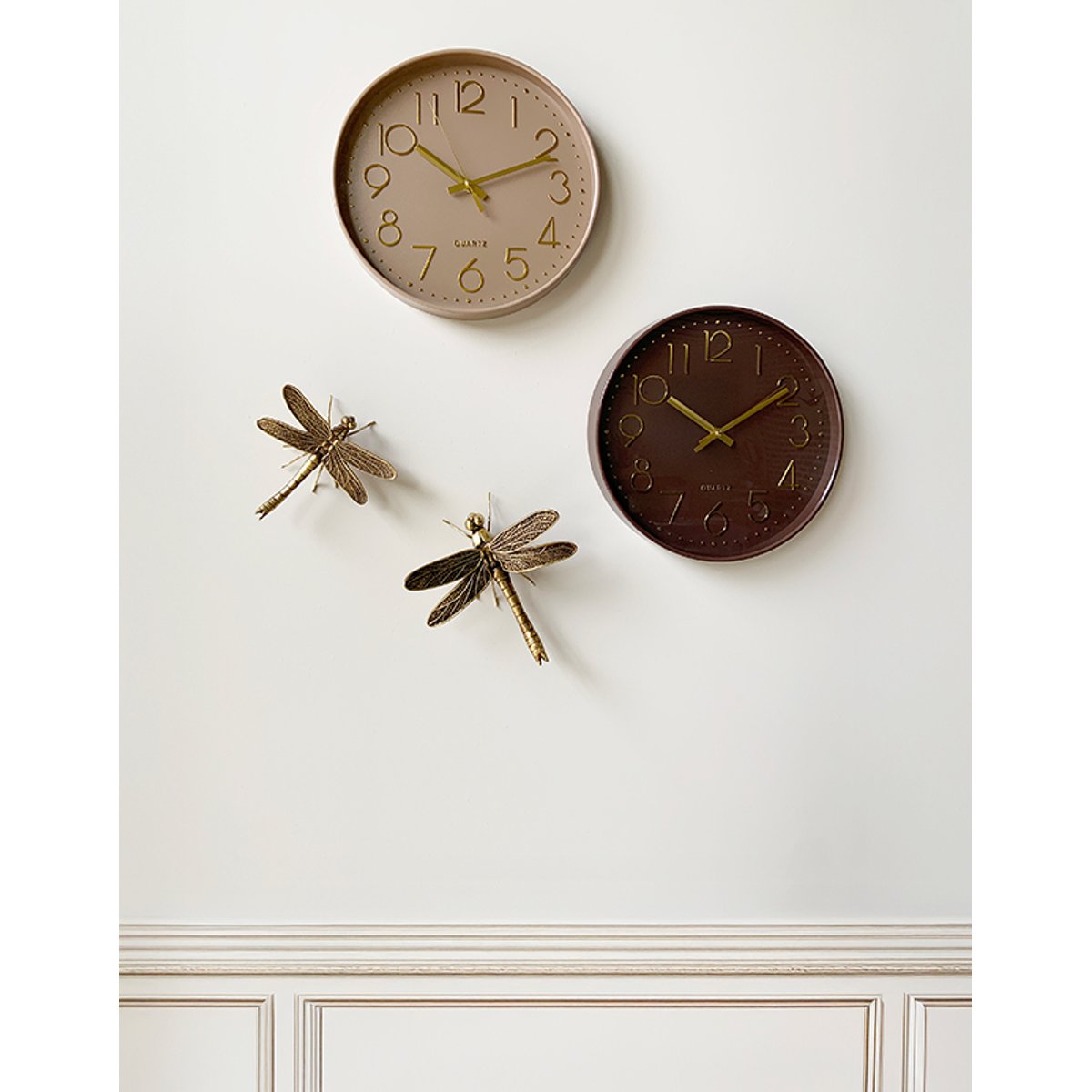 Horloge color 30,5cm marron, EMDE