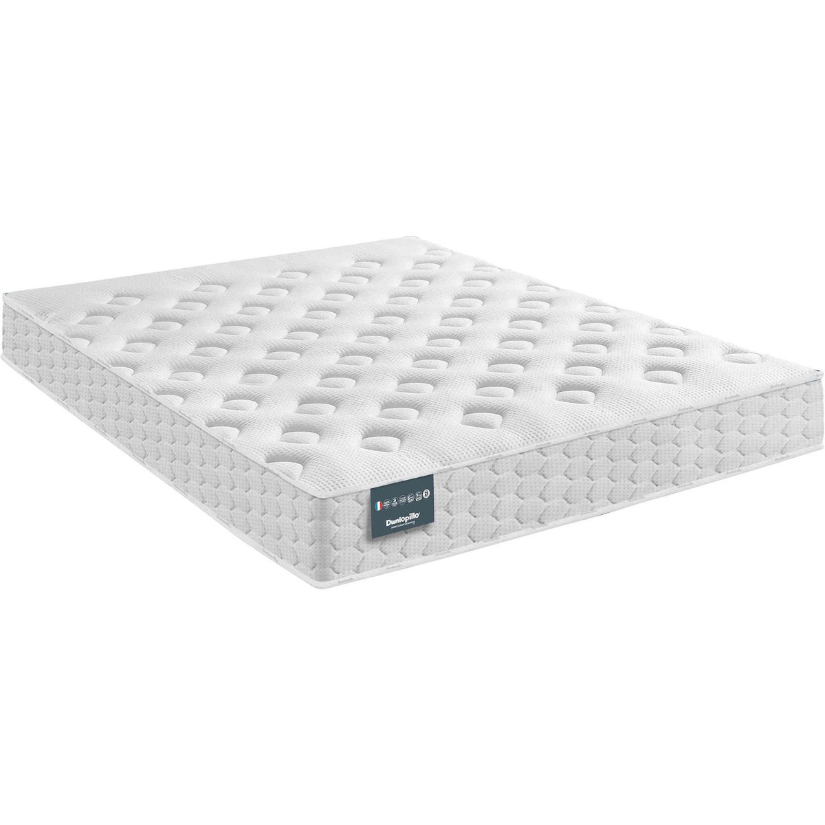 Matelas mousse mémoire Aérial 21cm NARCISSE blanc, DUNLOPILLO
