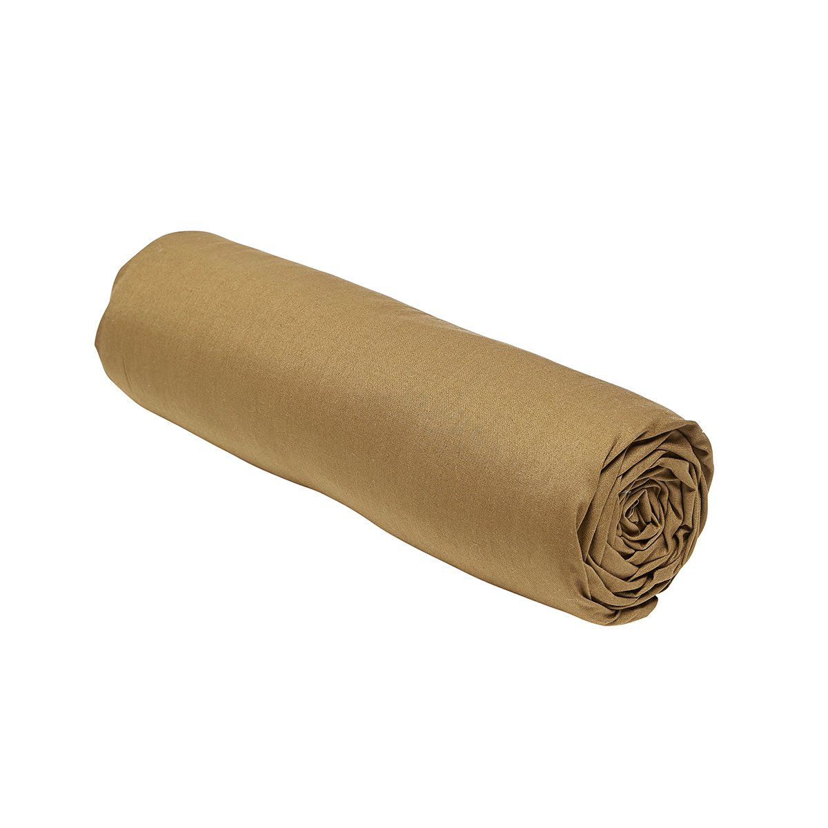 Drap housse 2 personnes uni coton grand bonnet ORGANIC marron, TODAY