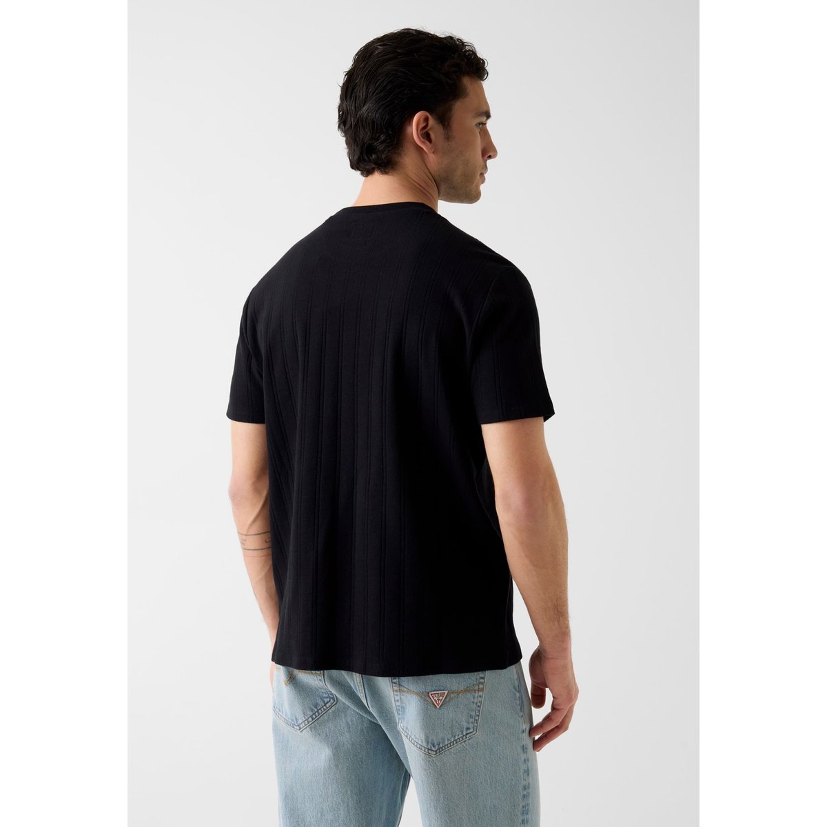 Jersey T-Shirt noir, GUESS