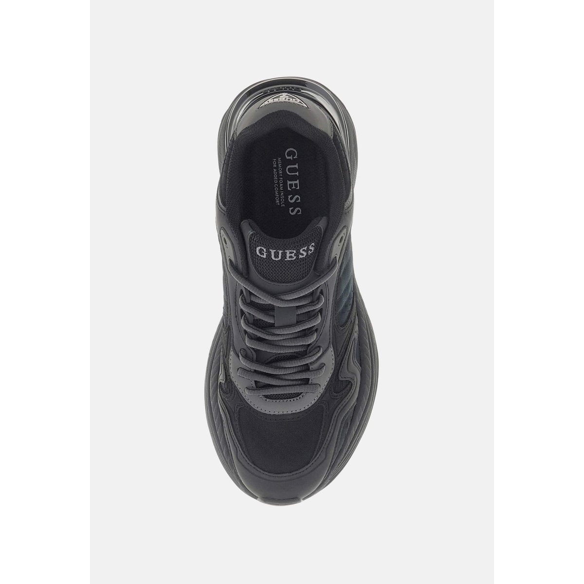 Chaussures De Course En Cuir Synthétique Squan noir, GUESS