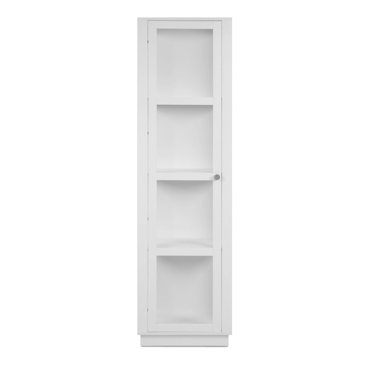 Colonne vitrine blanche 1 porte 4 niveaux RAVEN blanc, PIER IMPORT