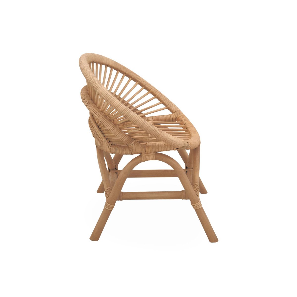 Fauteuil enfant vintage rotin MAEVA naturel, SWEEEK