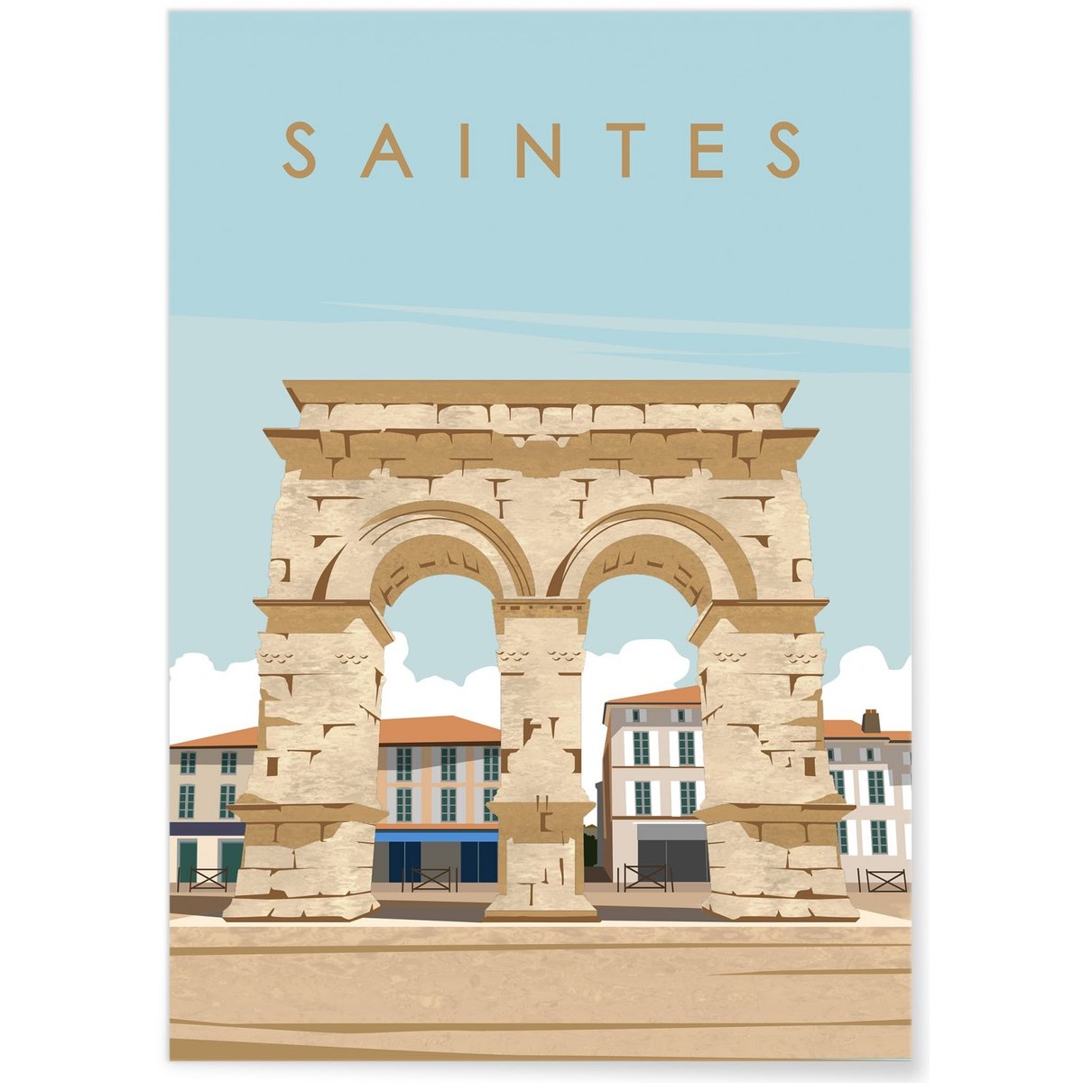 Affiche ville Saintes blanc, L'AFFICHERIE