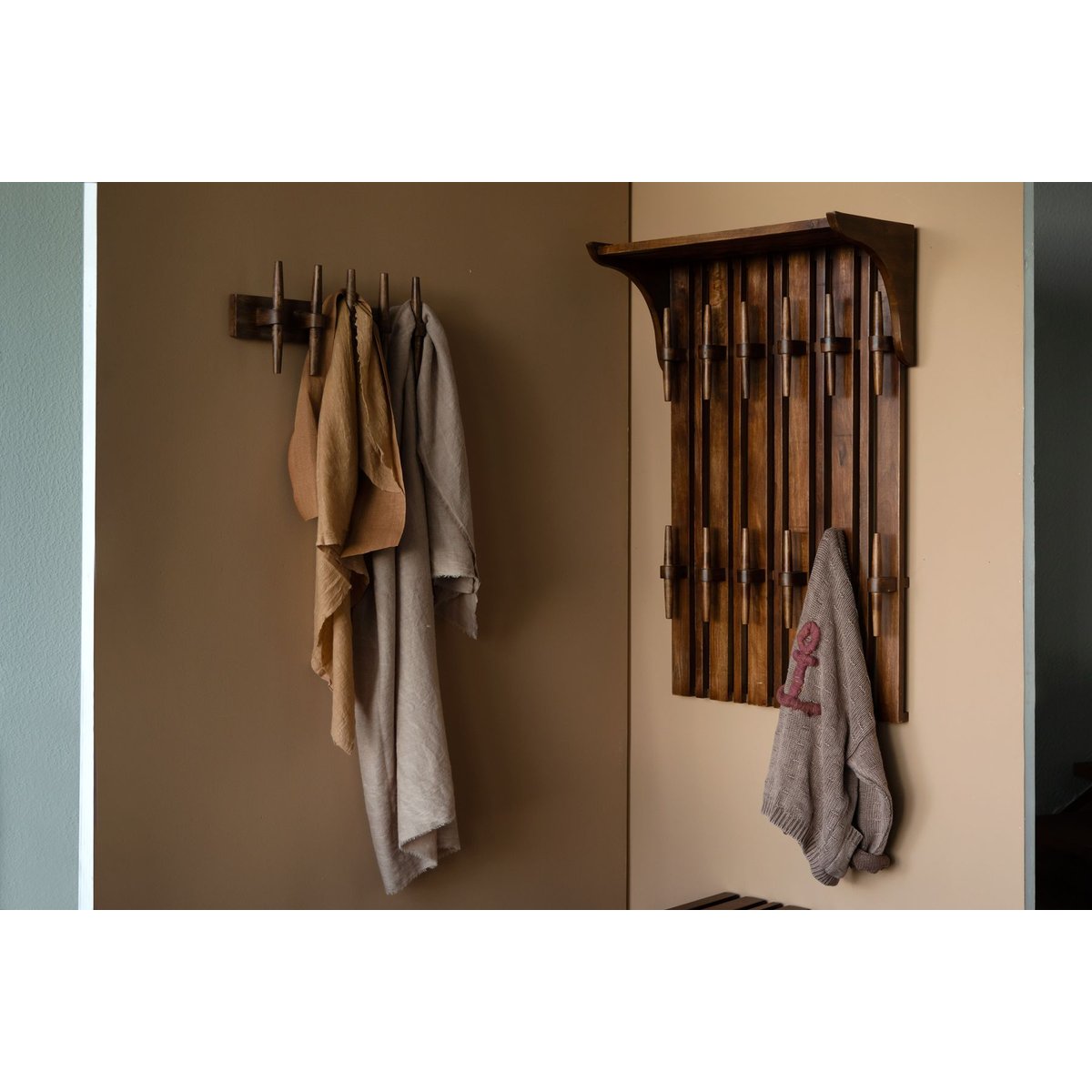 Porte manteau en bois, JAKUB marron, DUTCHBONE