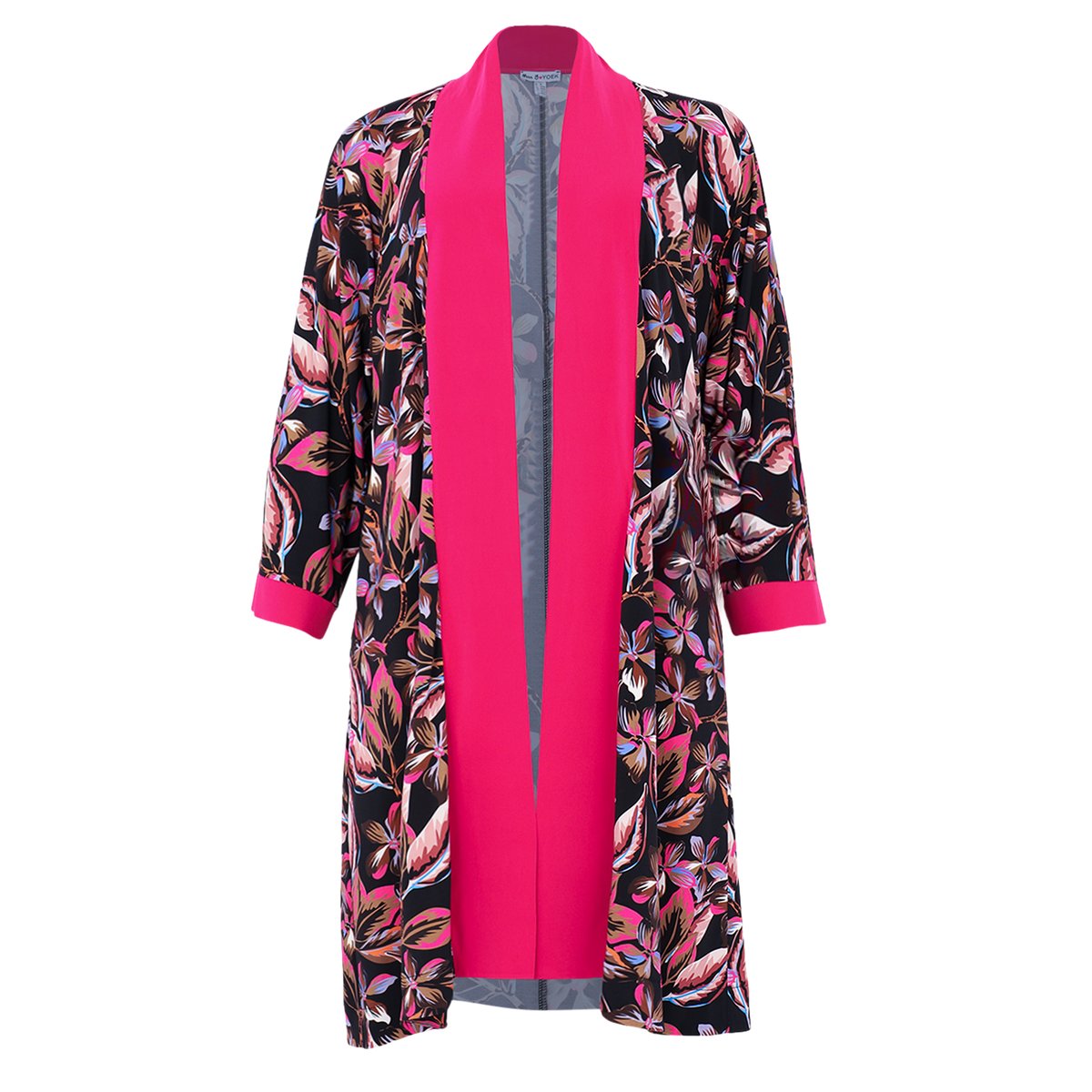 Kimono imprimé / imprimée floral noir, YOEK