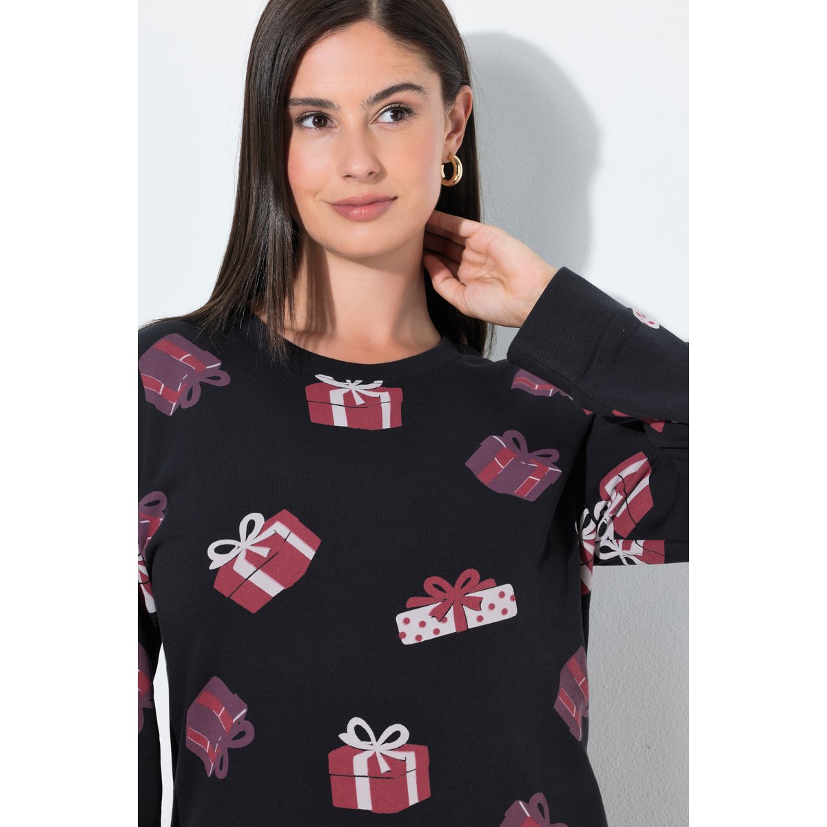 Robe de Noël en molleton noir, ULLA POPKEN
