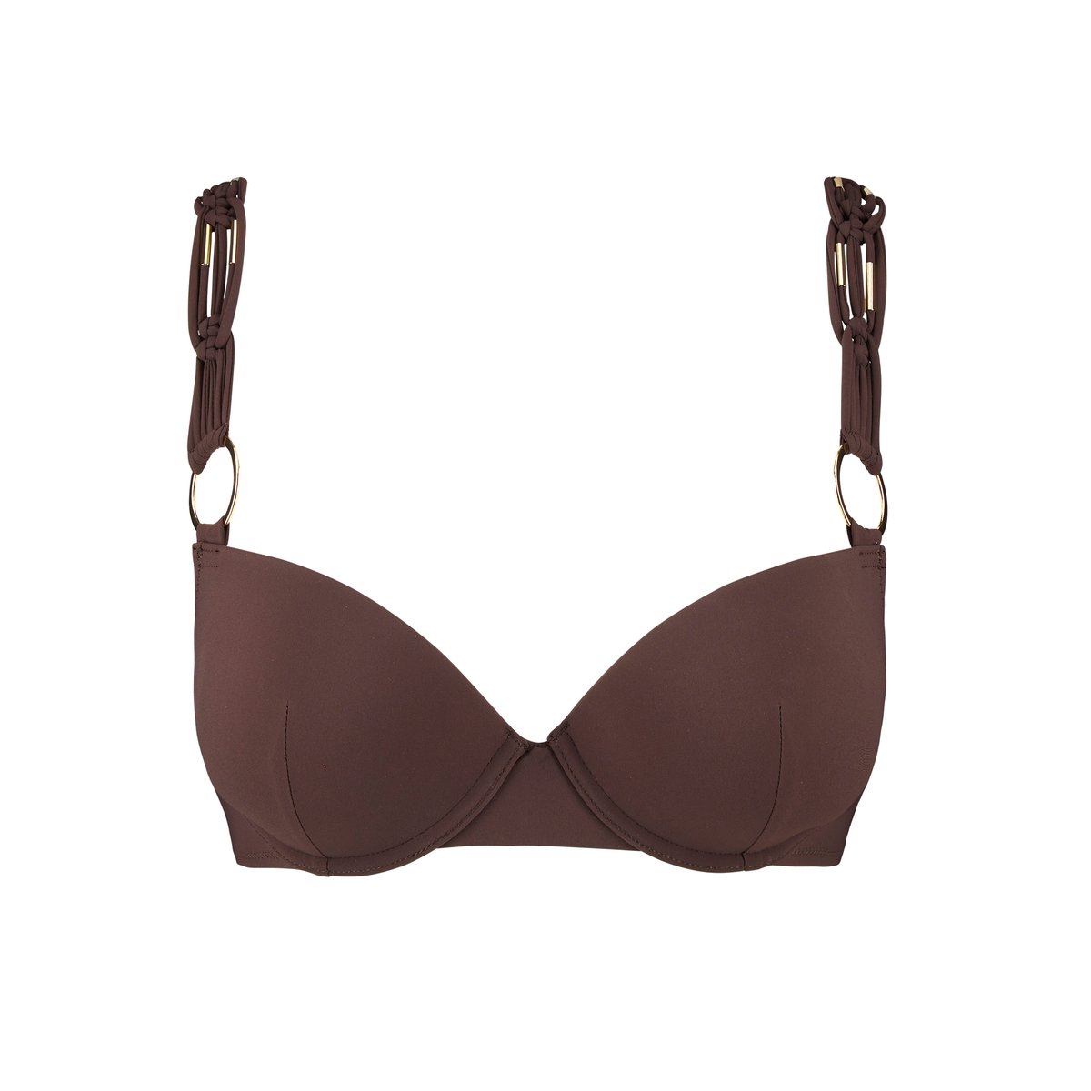Haut de maillot de bain Push up coques Gipsy Muse marron, AUBADE