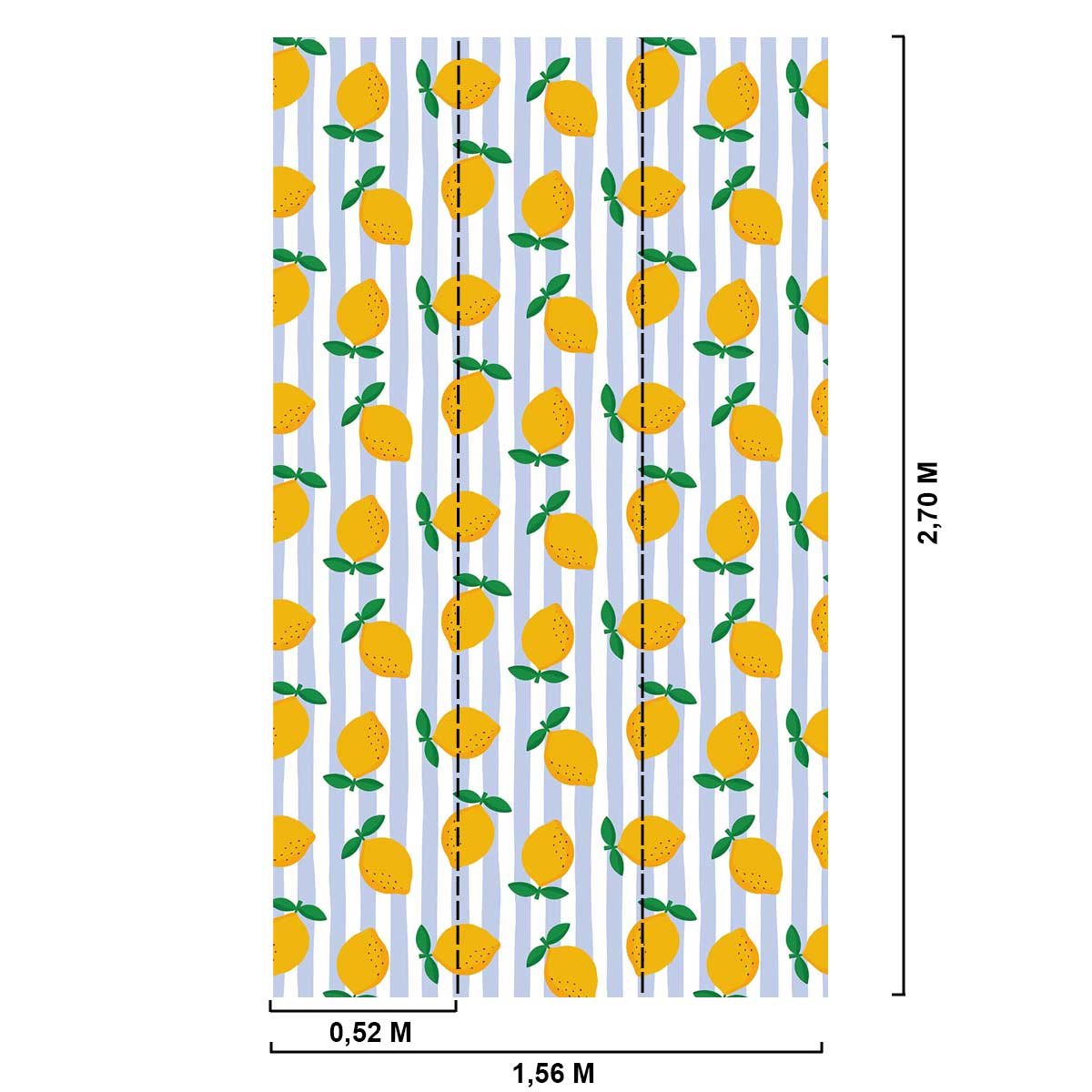 Papier peint citrons frais intissé, HEXOA