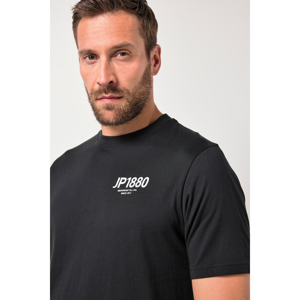 T-shirt, logo imprimé et manches courtes noir, JP1880