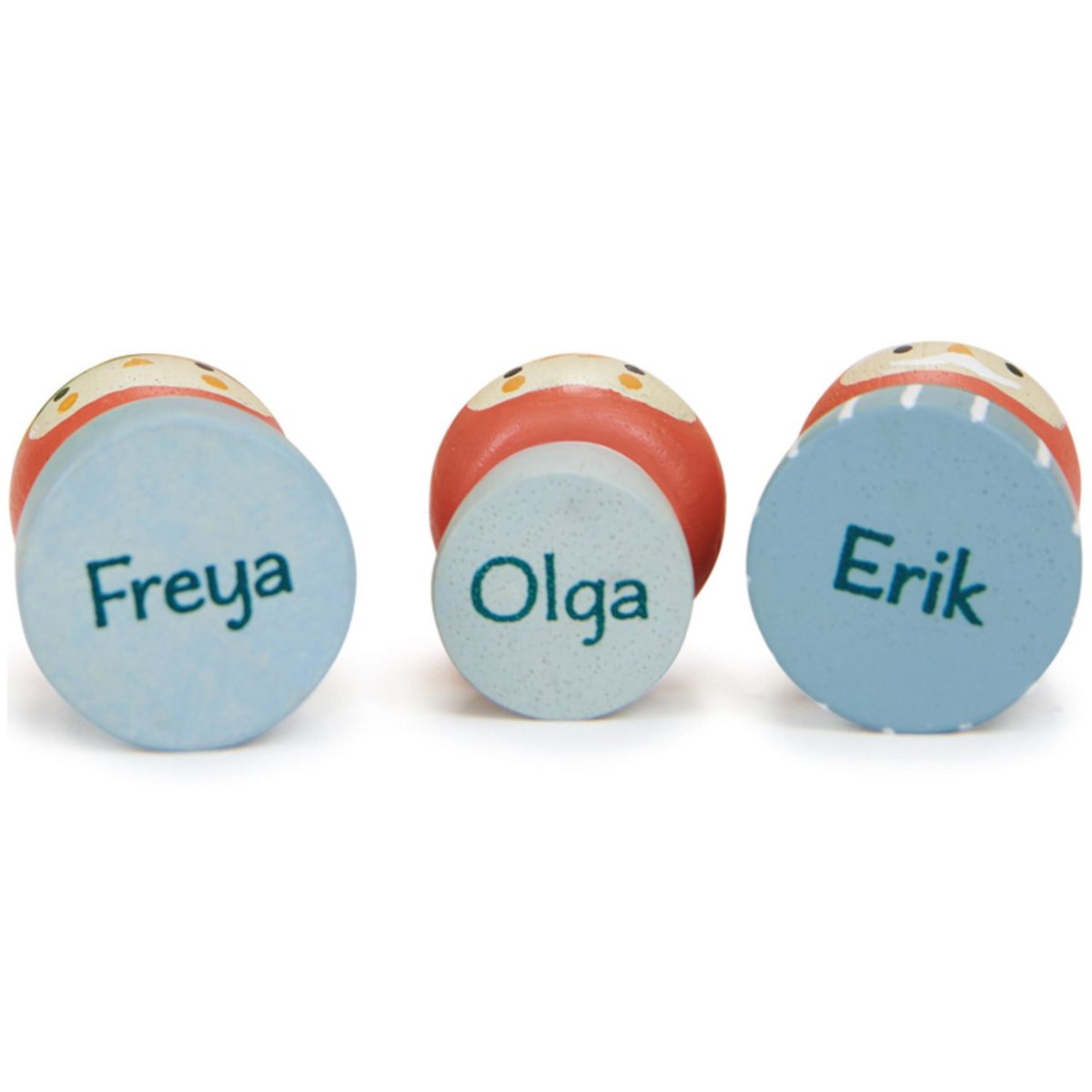 Famille de gnomes et forêt rouge, bleu, orange, TENDER LEAF TOYS