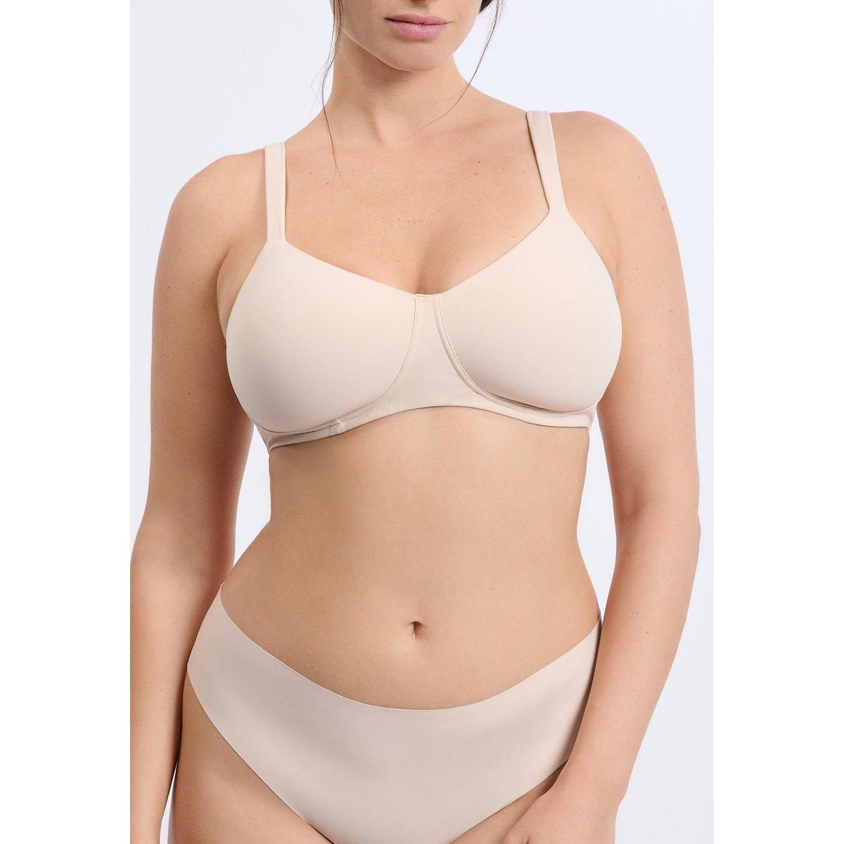 Soutien-gorge coques fines sans armatures post-mastectomie PURE FIT POST lin, ETAM