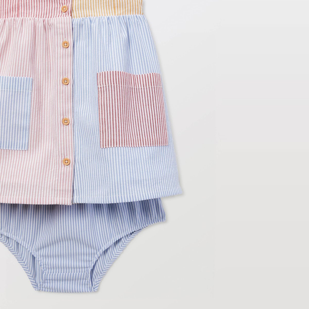 Robe avec bloomer rayés en coton BIO GOTS eclat, BOUT'CHOU