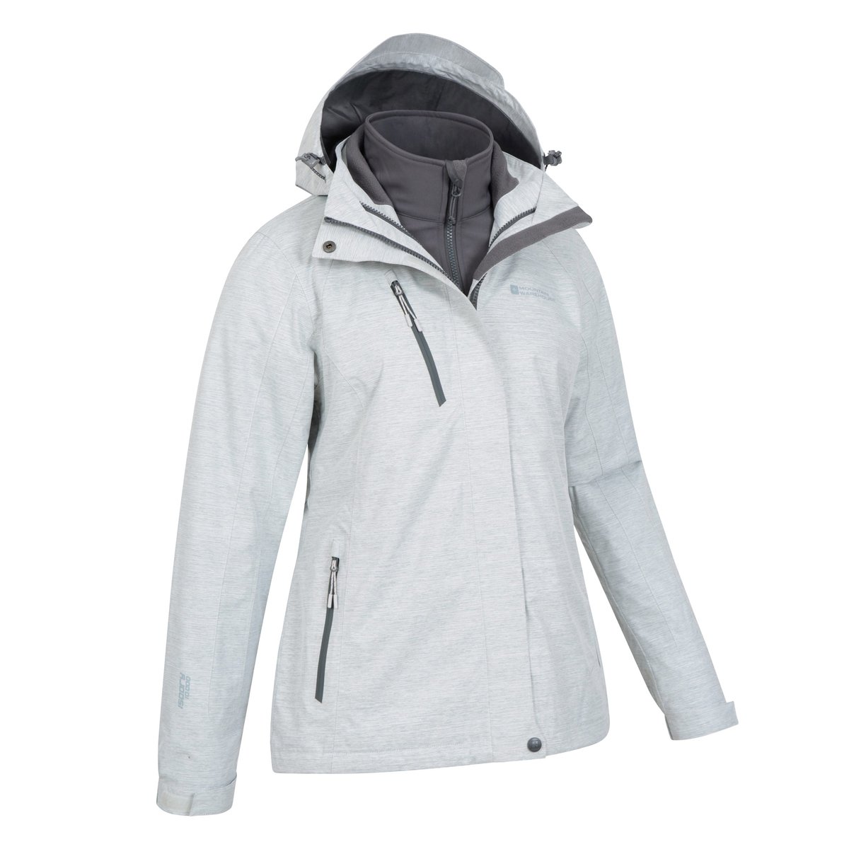 Veste BRACKEN MELANGE blanc, MOUNTAIN WAREHOUSE