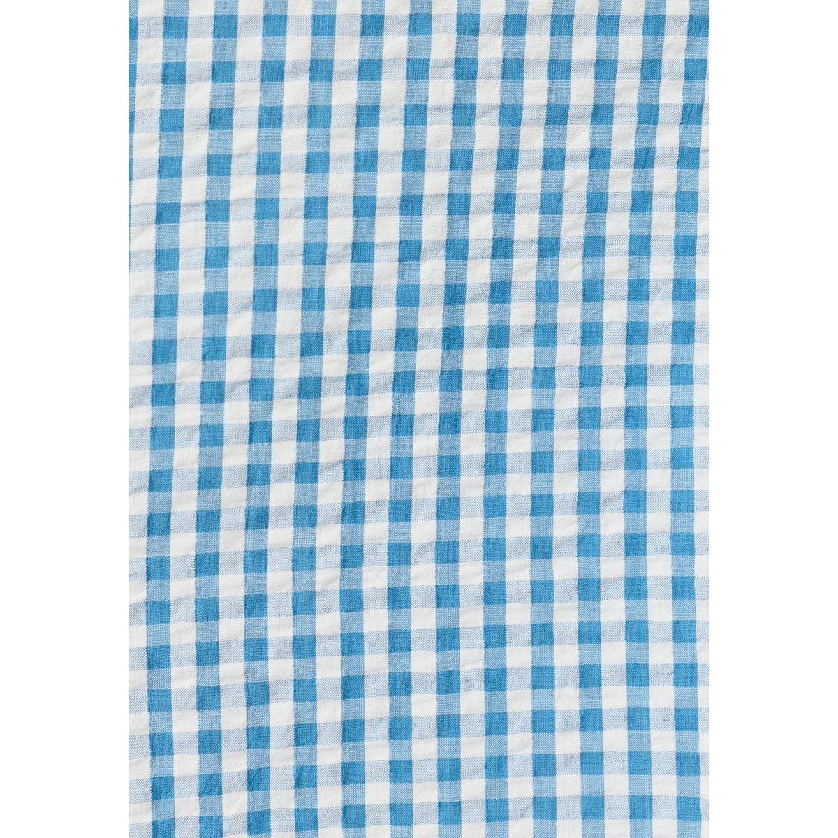 Robe-chemise tissu gaufré bleu petits carreaux, DAMART