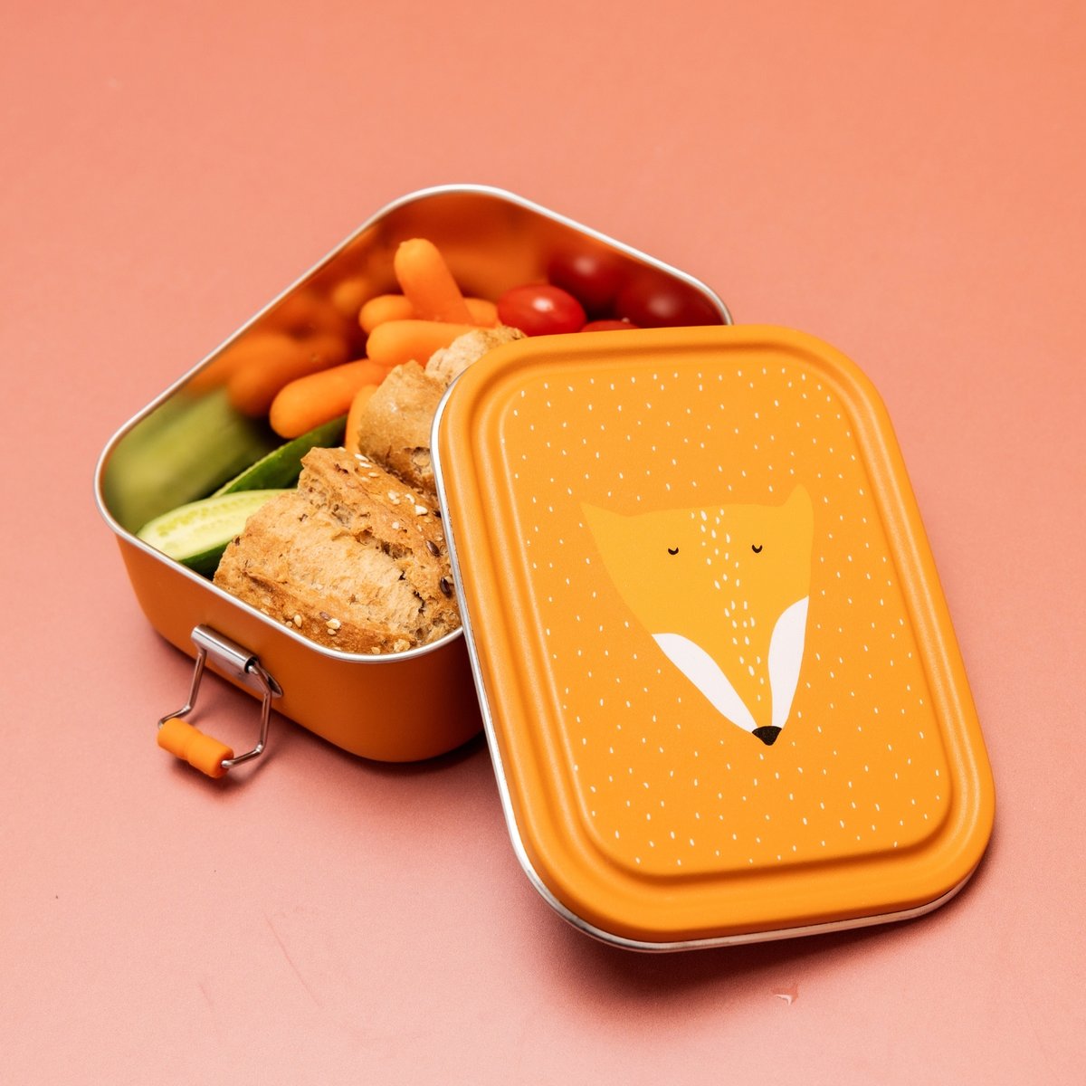 Petite lunch box orange, blanc, noir, TRIXIE
