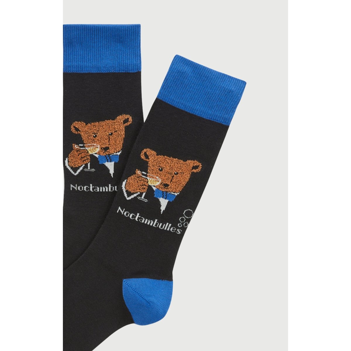 Chaussettes en coton imprimé Champagne noir, ARTHUR