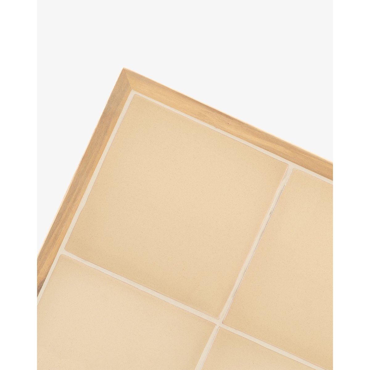 Table à manger, bois, BISBAL bois clair, céramique beige, DEFORA HOME