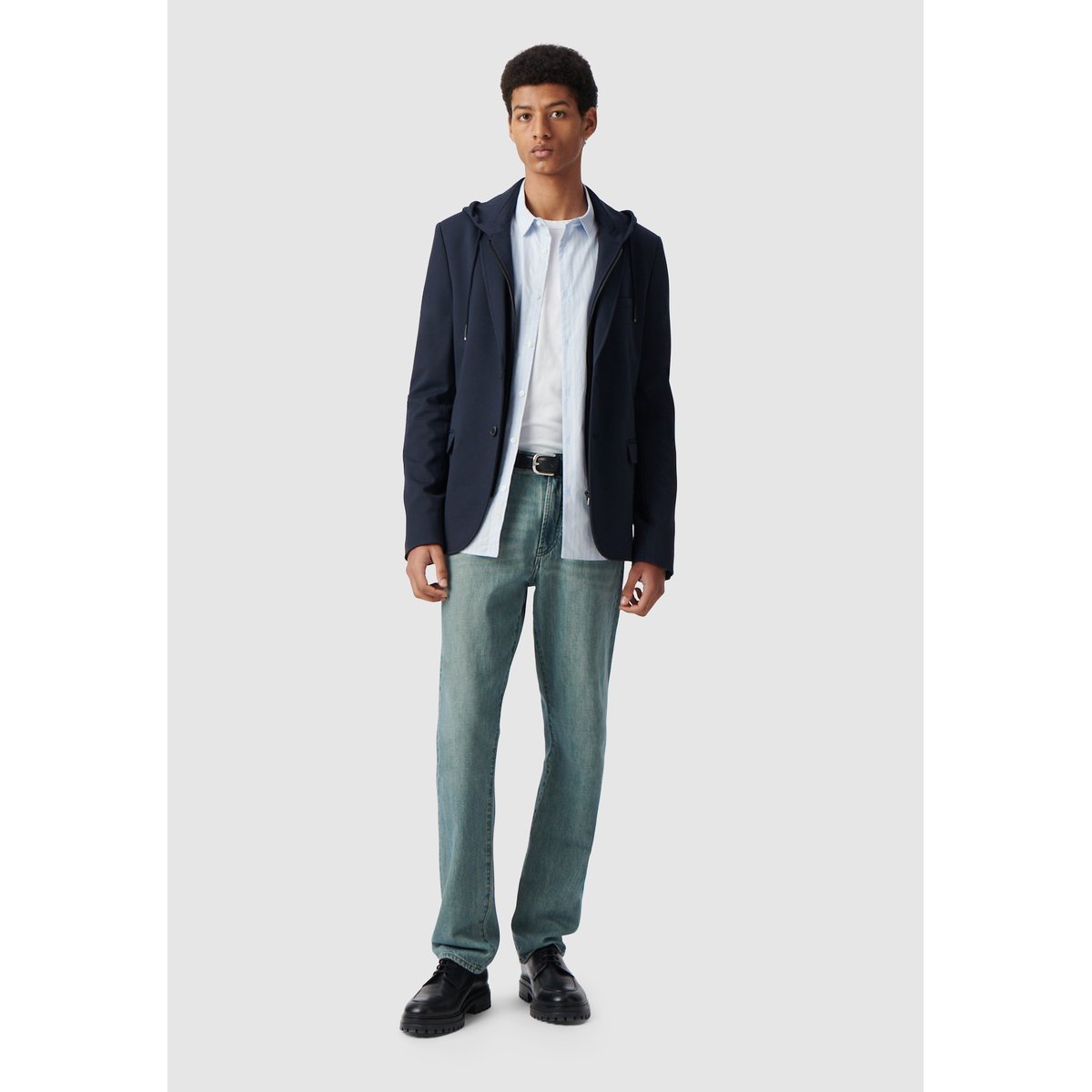 Veste avec parementure amovible bleu marine, IKKS