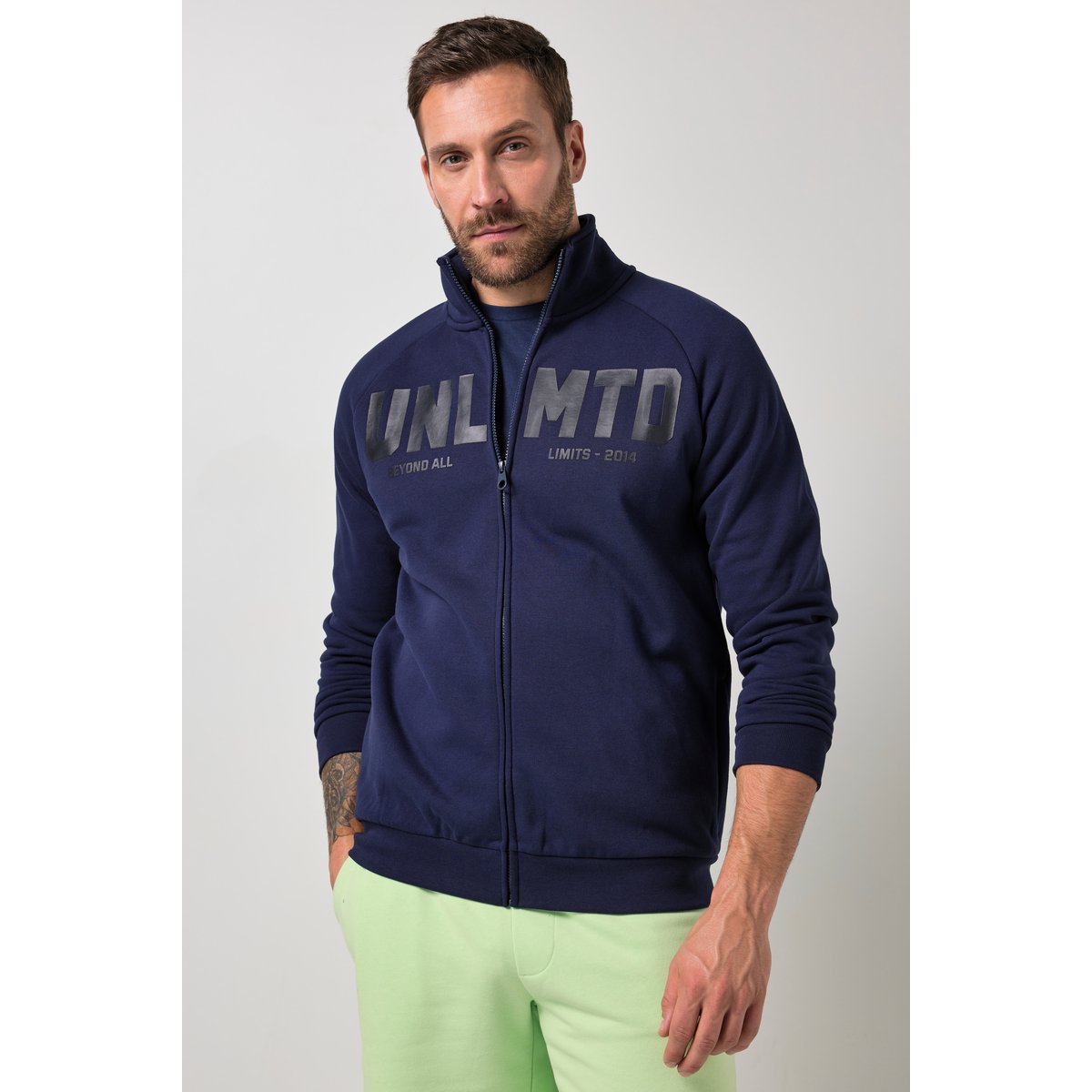 Veste en molleton, col montant marine, JP1880