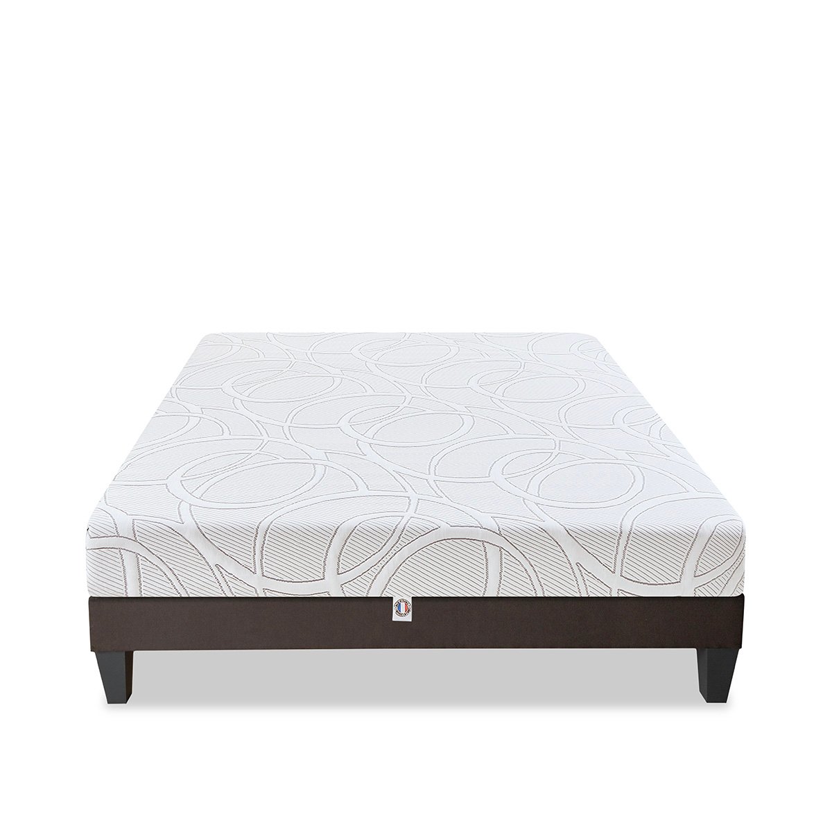 Ensemble Matelas Mémoire de forme POSÉIDON avec sommier blanc, OLYMPE LITERIE