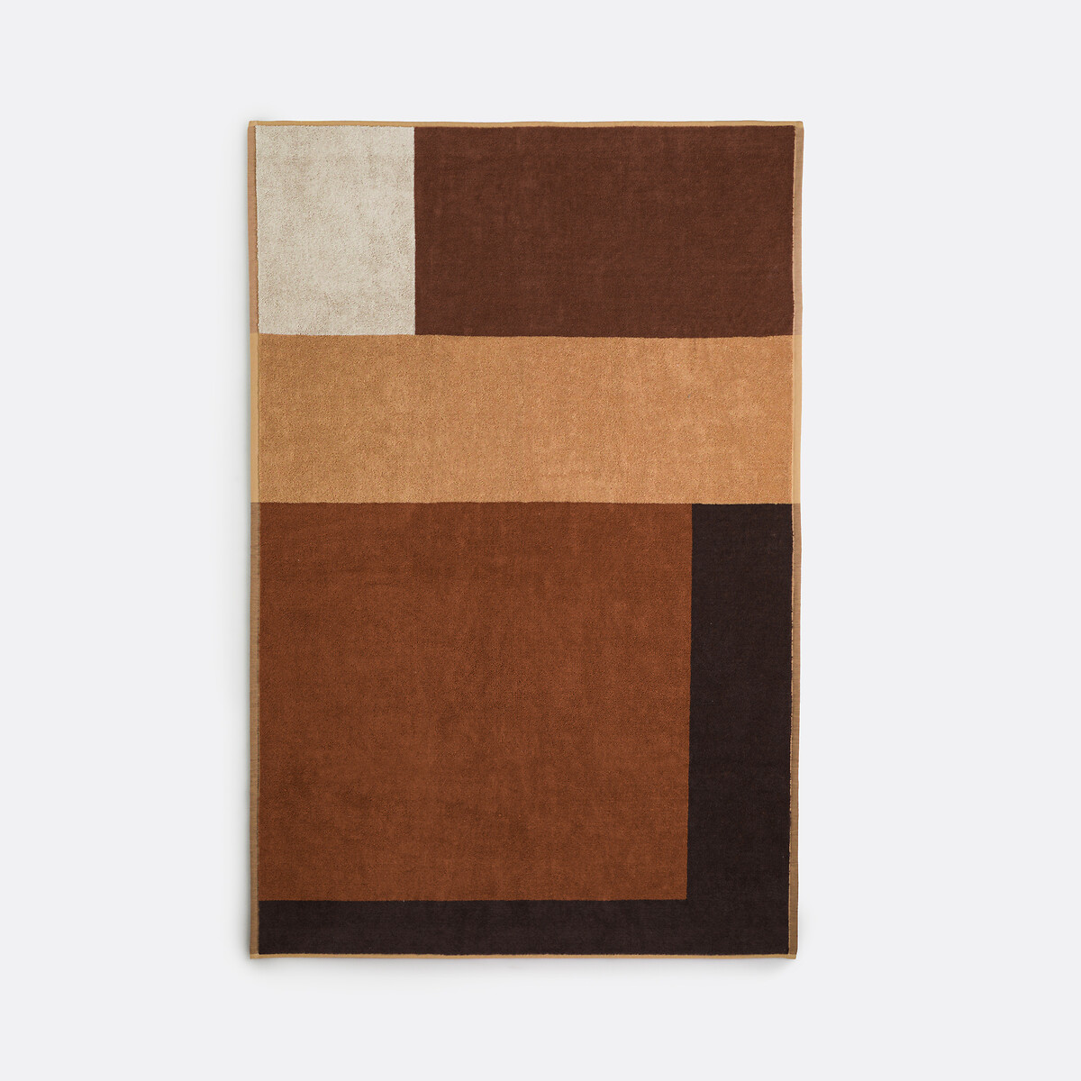 Maxi badstof badlaken, Palavas kastanje/caramel, LA REDOUTE INTERIEURS