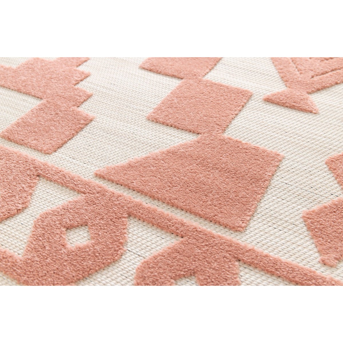 Tapis intérieur extérieur en fibres recyclées ATACAMA rose poudrée, AFK LIVING