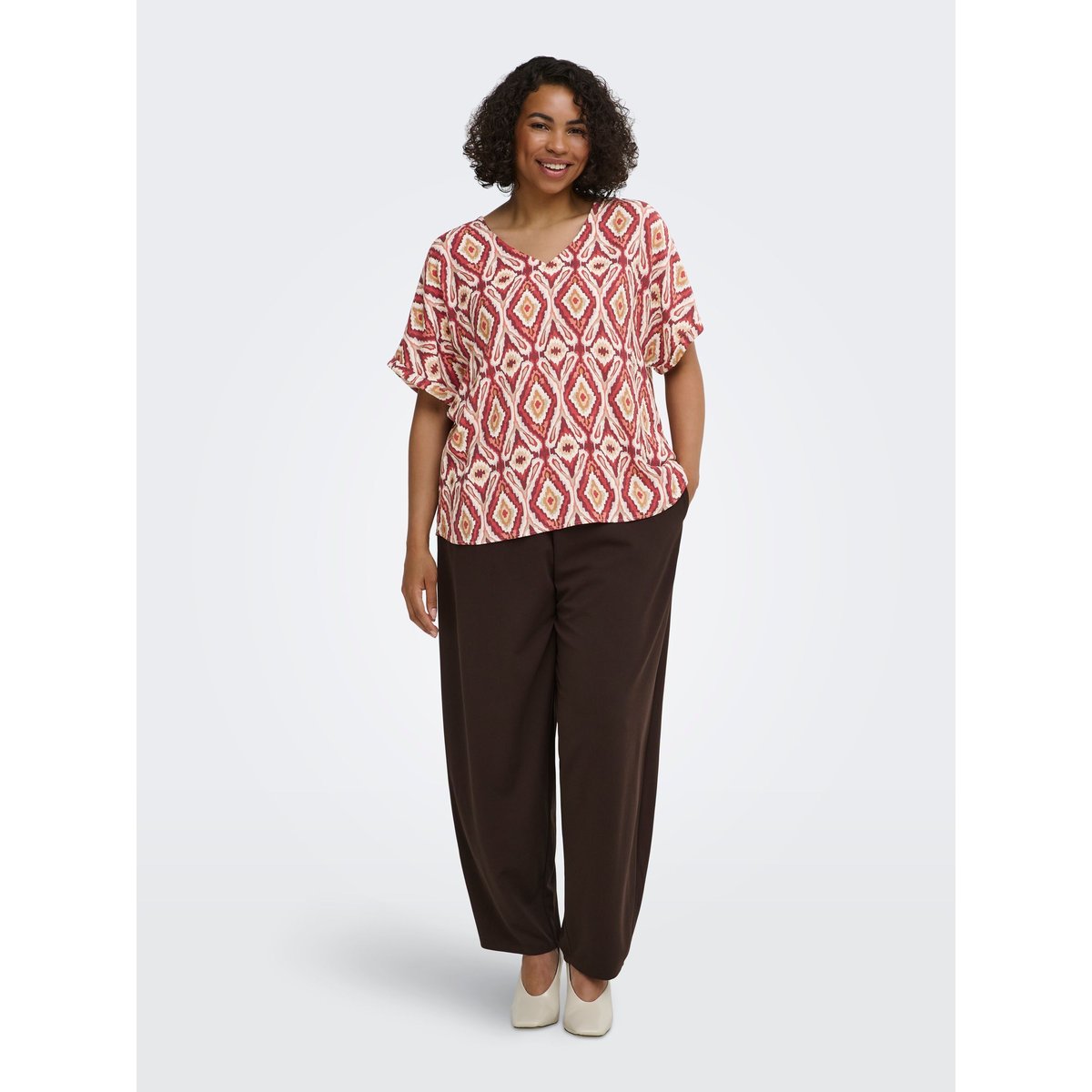 Blouse brick red, ONLY CARMAKOMA