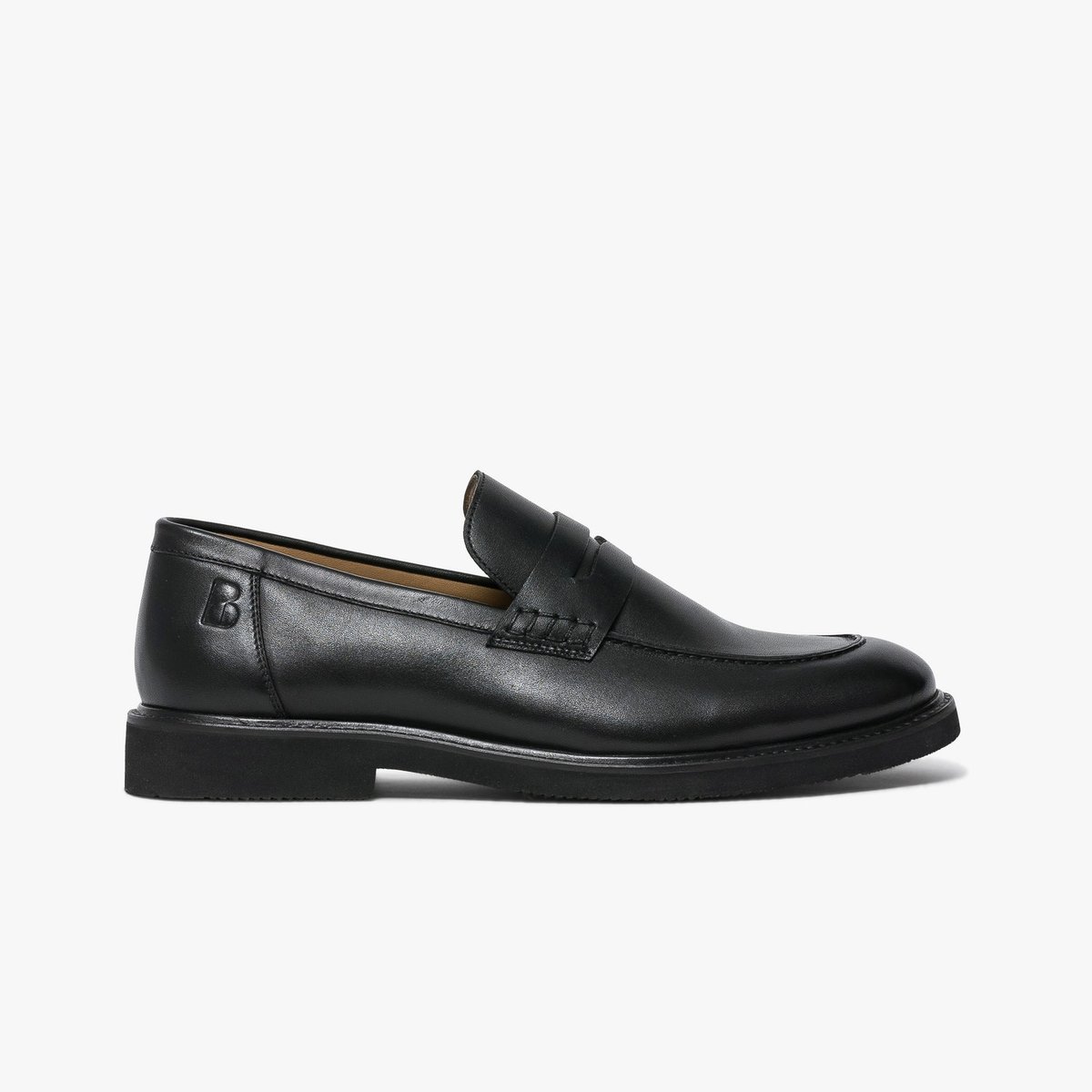 Mocassin en cuir OLIVIER noir, BOCAGE