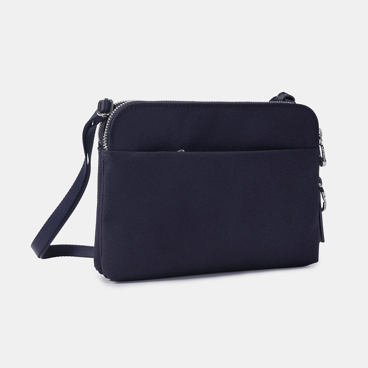 Sac bandoulière fin double compartiment sécurisé peacoat blue, HEDGREN
