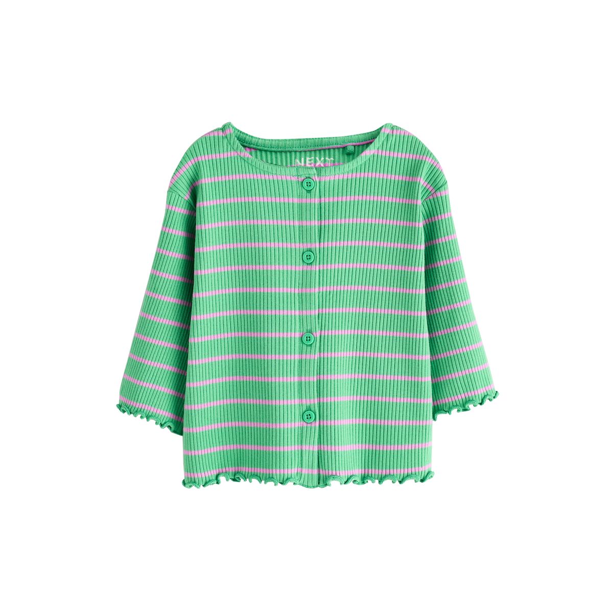 Cardigan côtelé à manches longues, lot de 3 vert/rose, NEXT