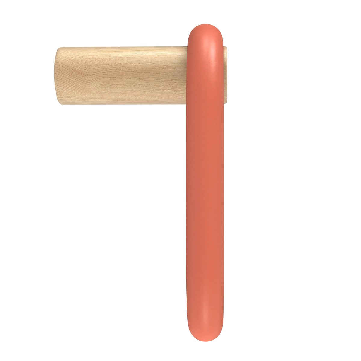 Patère en frêne avec anneau coloré, FERNAND corail épicé, HARTO