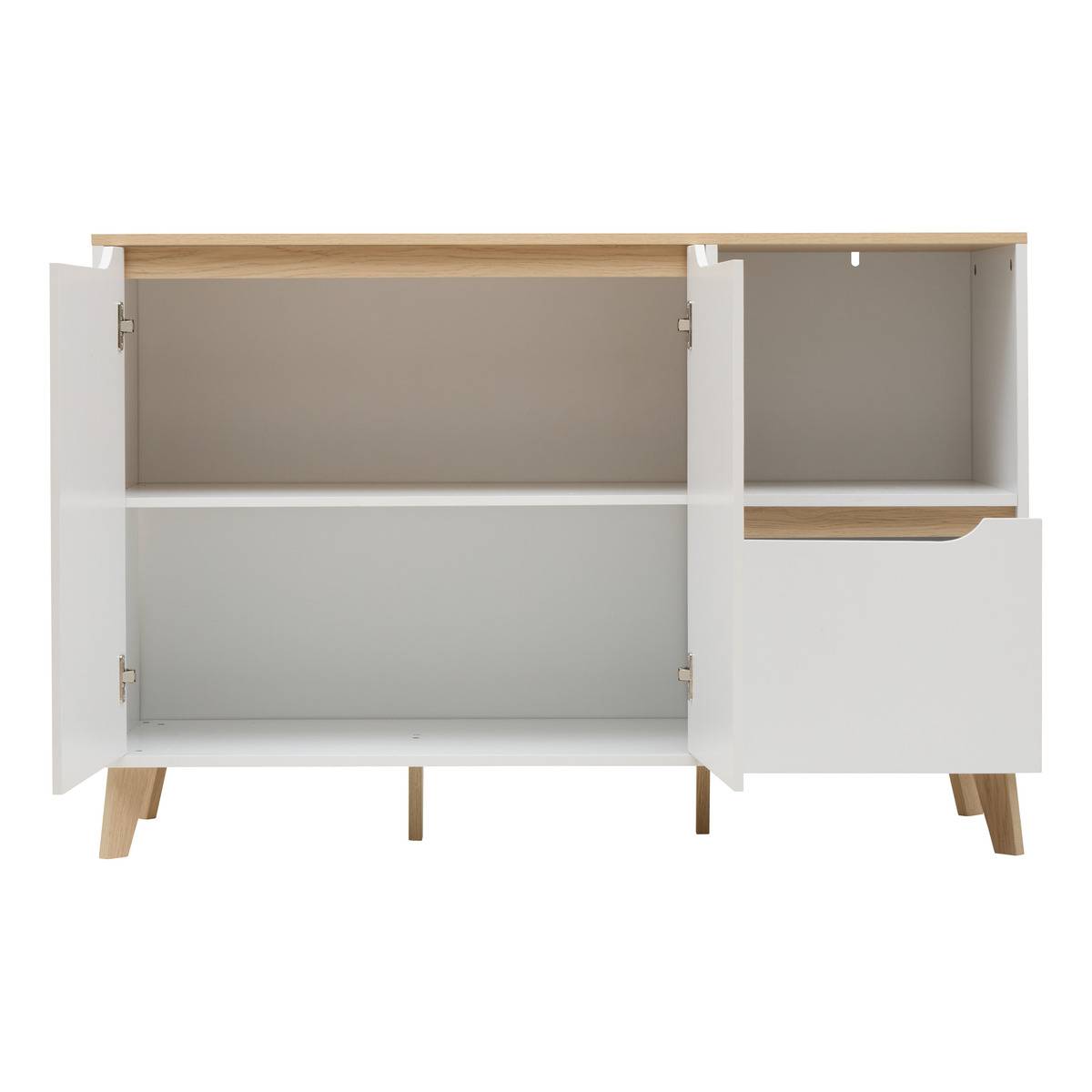Buffet rectangulaire avec portes et tiroir LUMA blanc, 5FIVE SIMPLY SMART