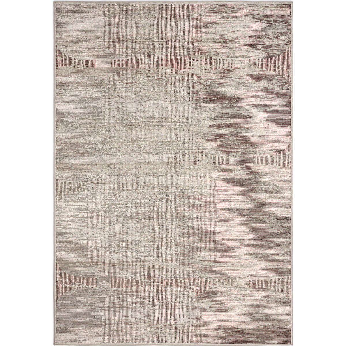 Tapis rectangulaire style moderne, Uni beige clair soyeux, RECOLLECTION