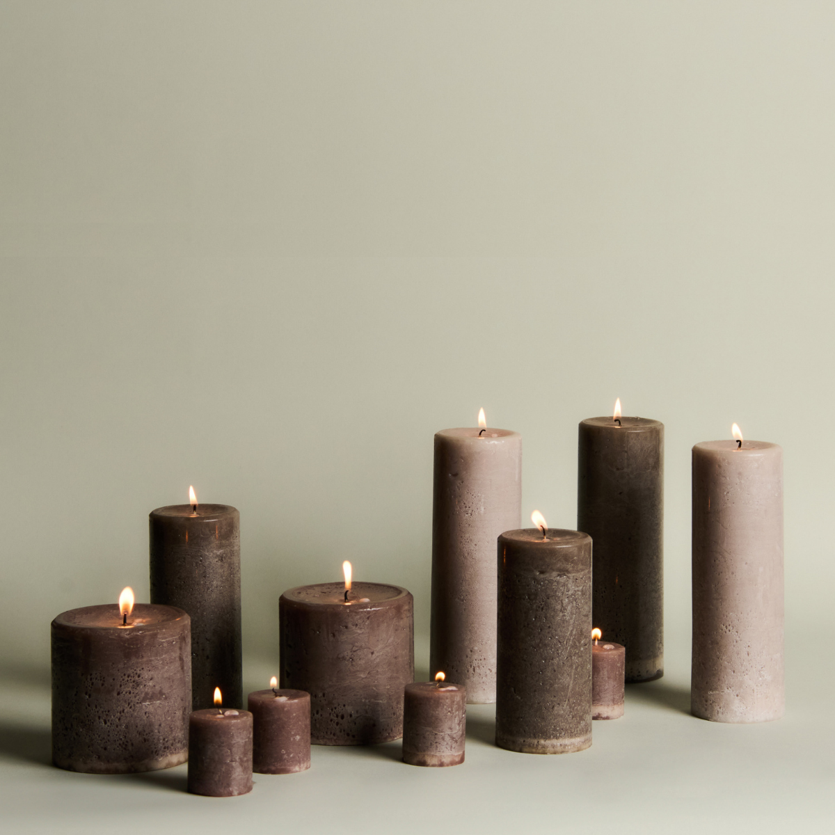 Bougie décorative cylindrique H15 rouge, SIA DECO