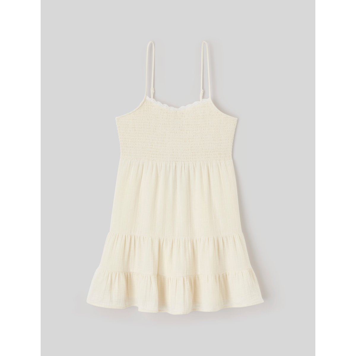 Robe courte gaze de coton naturel, BZB