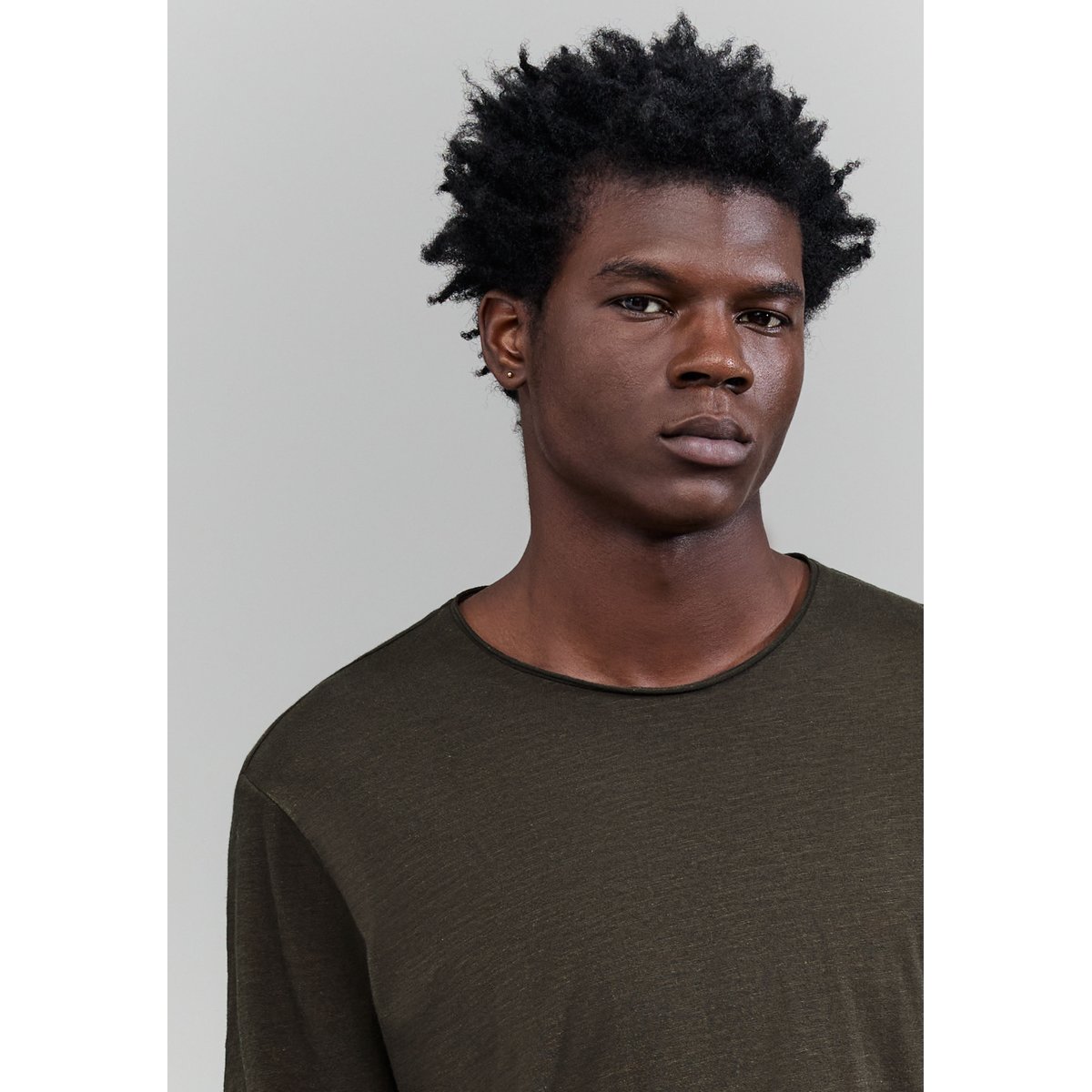 Tee-shirt coton bio ESSENTIEL vert kaki, IKKS