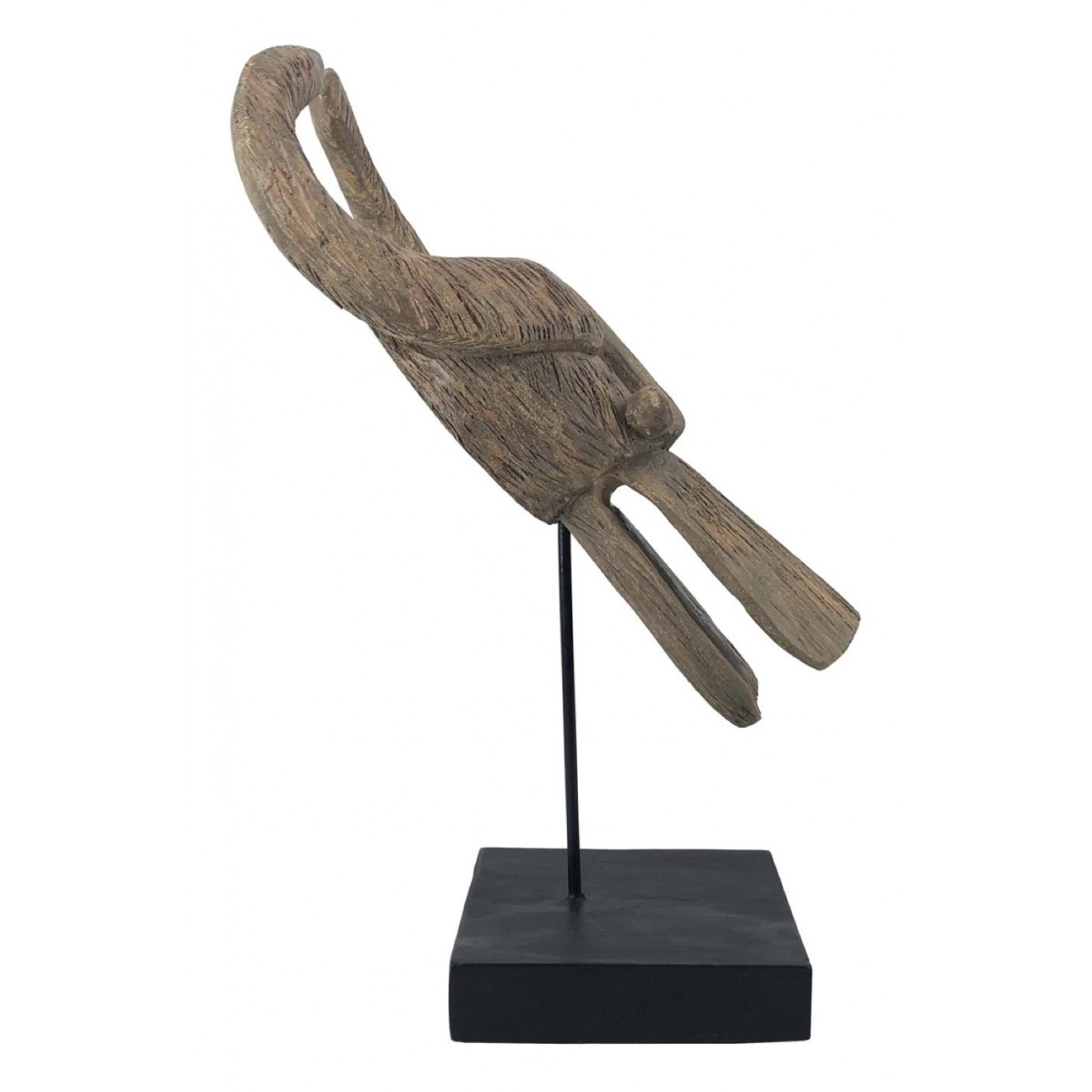 Sculpture viking marron, DECORATION D’AUTREFOIS