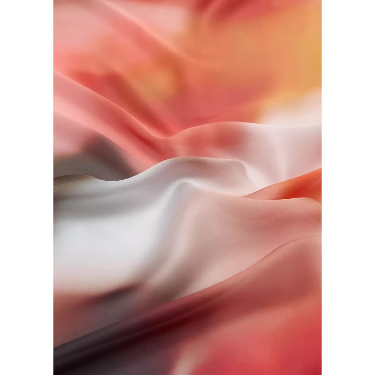 Foulard satiné imprimé orange, MANGO