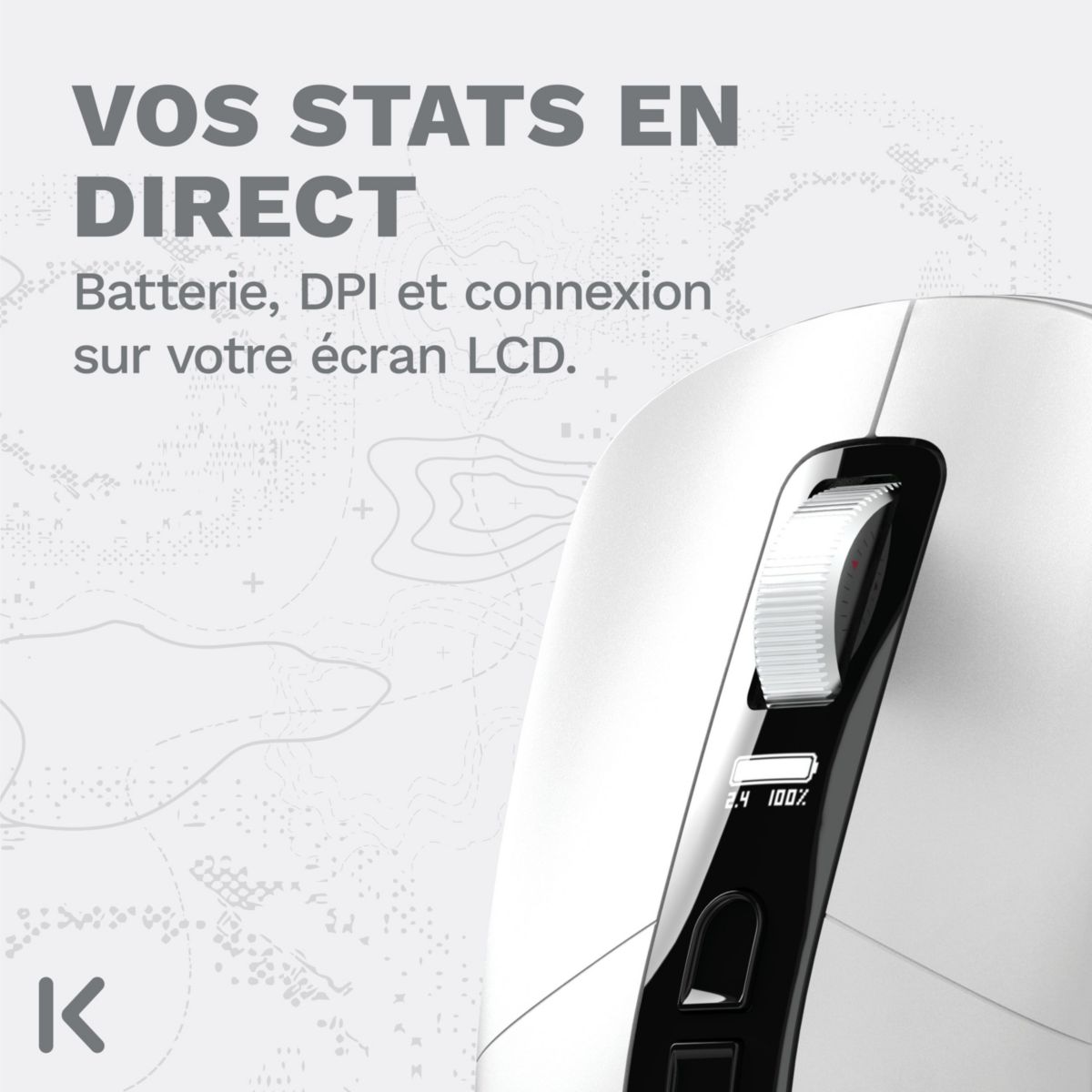 Souris Gamer Sans Fil Ambi One noir Progress couleur unique, SKILLKORP