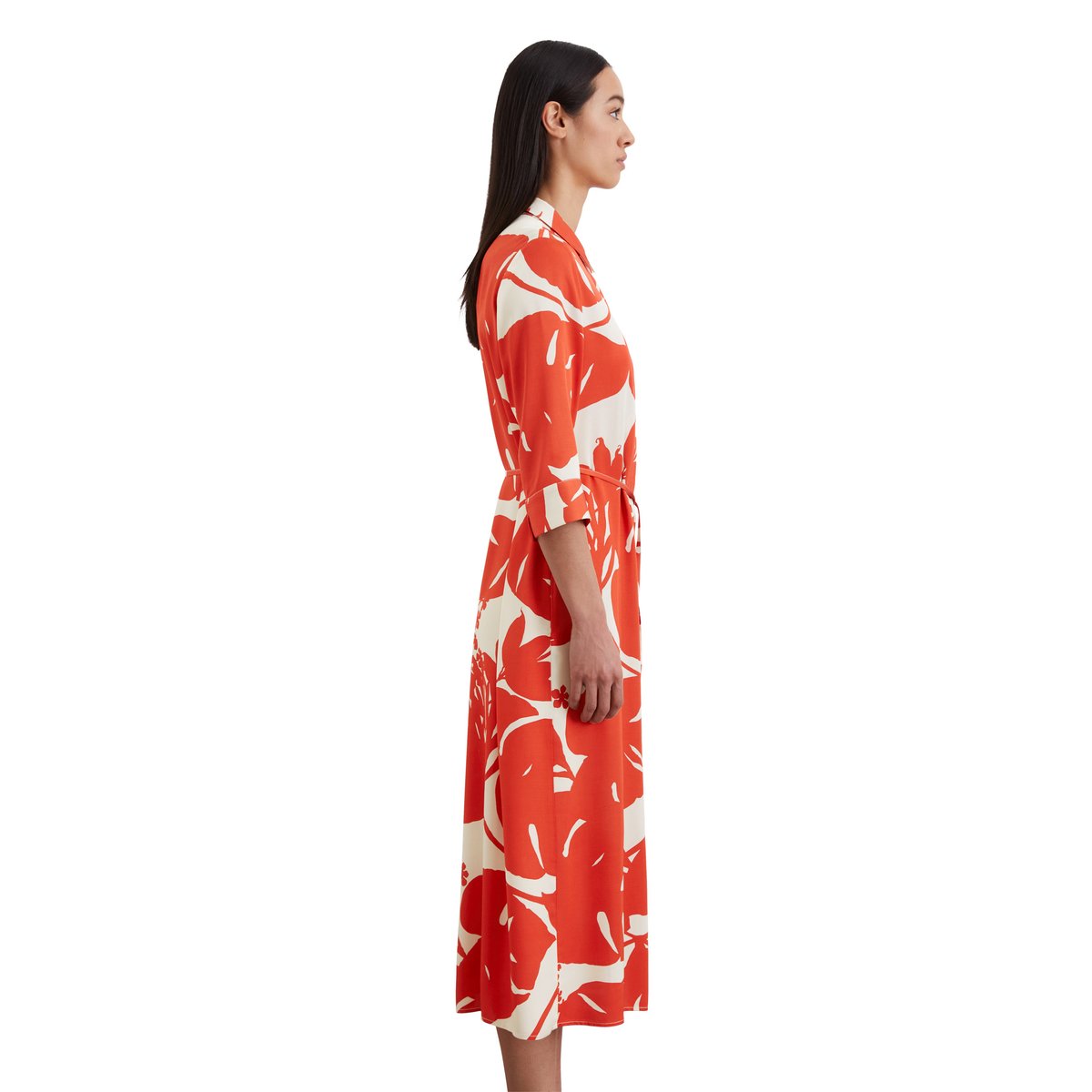 Robe chemisier regular en sergé de viscose fluide multicolor, MARC O'POLO