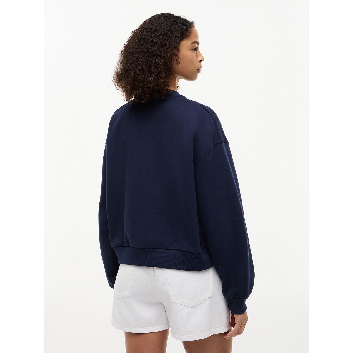 Sweat col rond avec logo marine, TOMMY HILFIGER