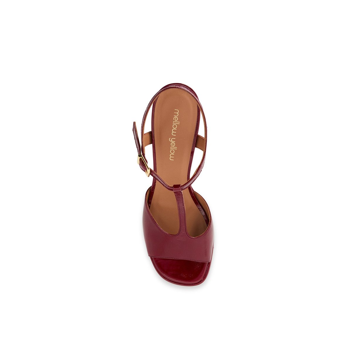 Sandale À Talon en cuir KIM cerise, MELLOW YELLOW